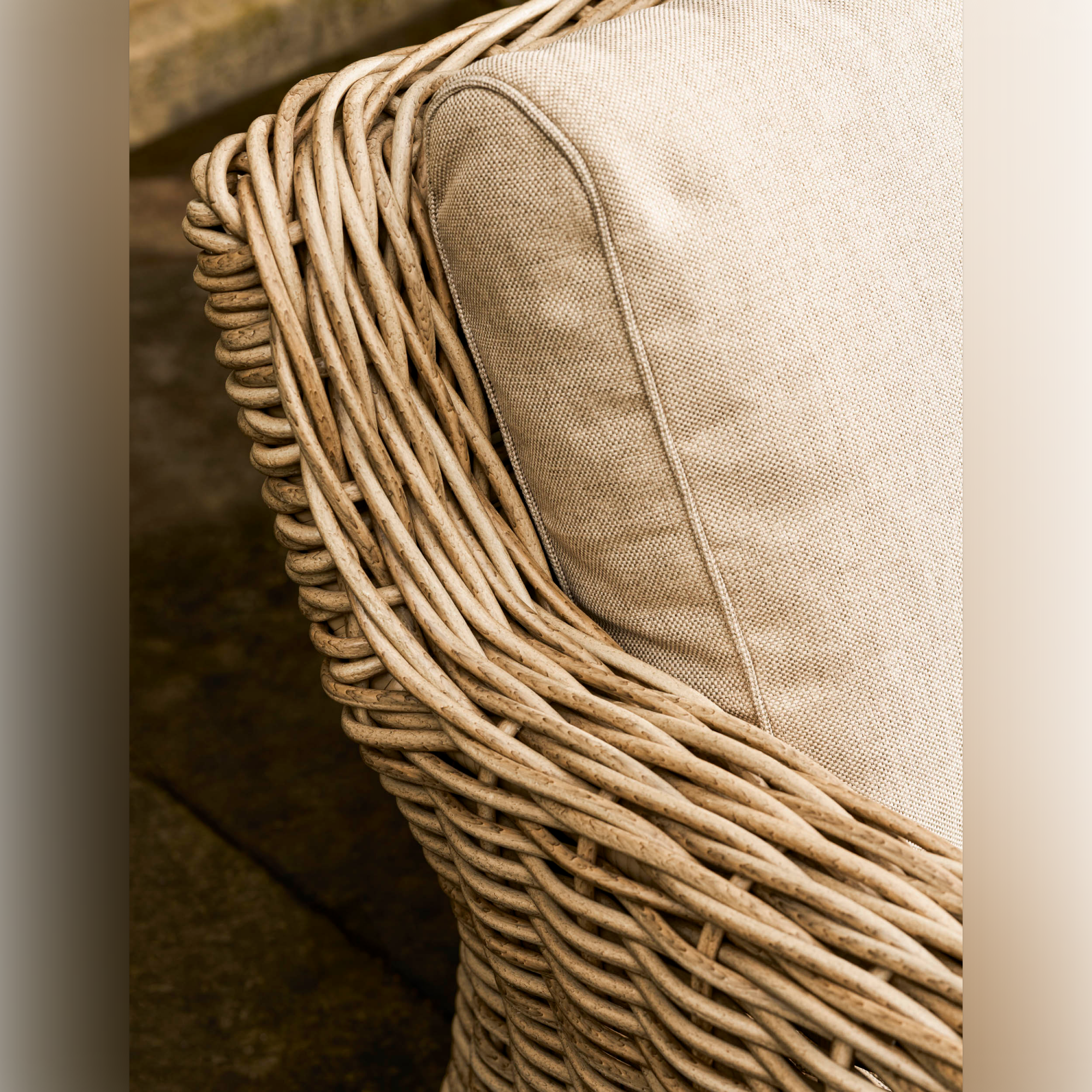 Lechlade 3 Seater Outdoor Sofa Set – Natural PE Rattan