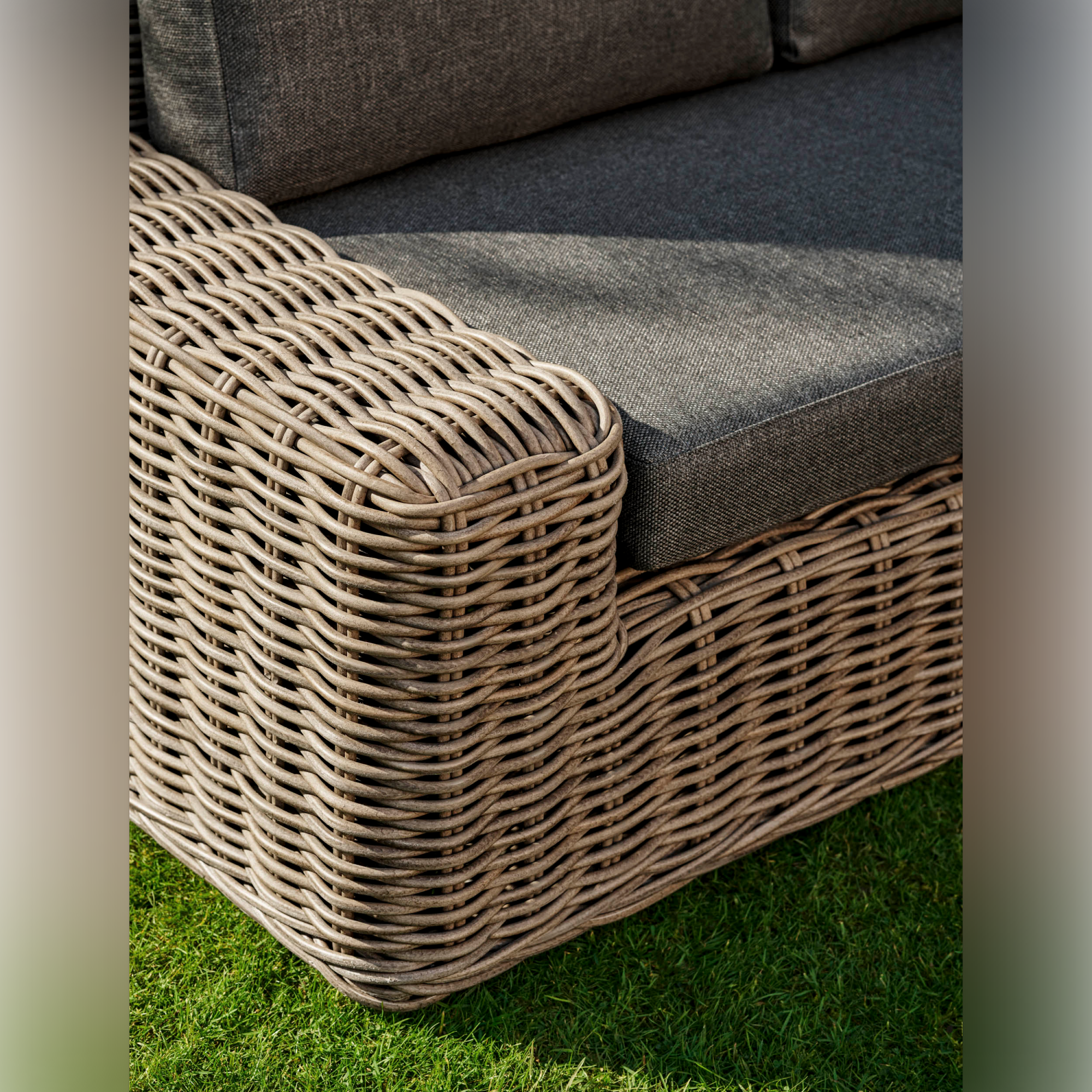 Moorgate Corner Outdoor Sofa Set – Dark Natural PE Rattan