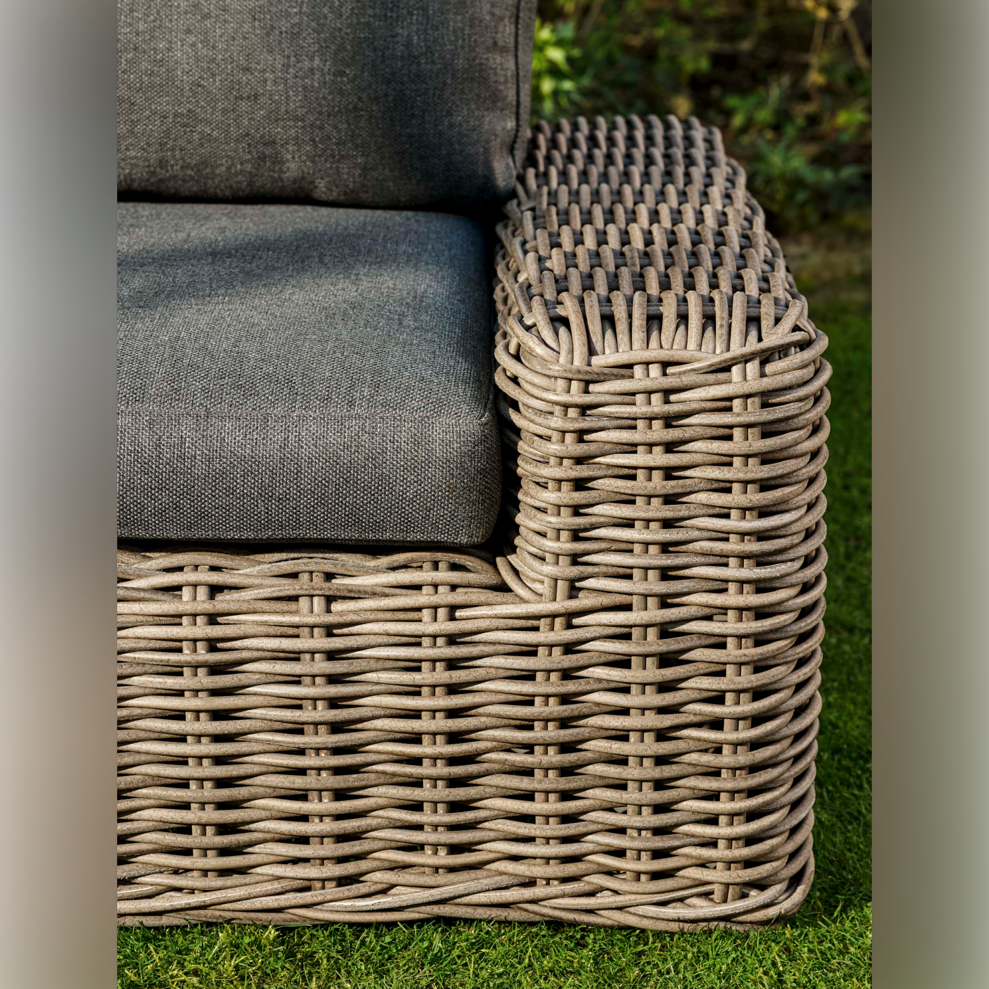 Moorgate Corner Outdoor Sofa Set – Dark Natural PE Rattan