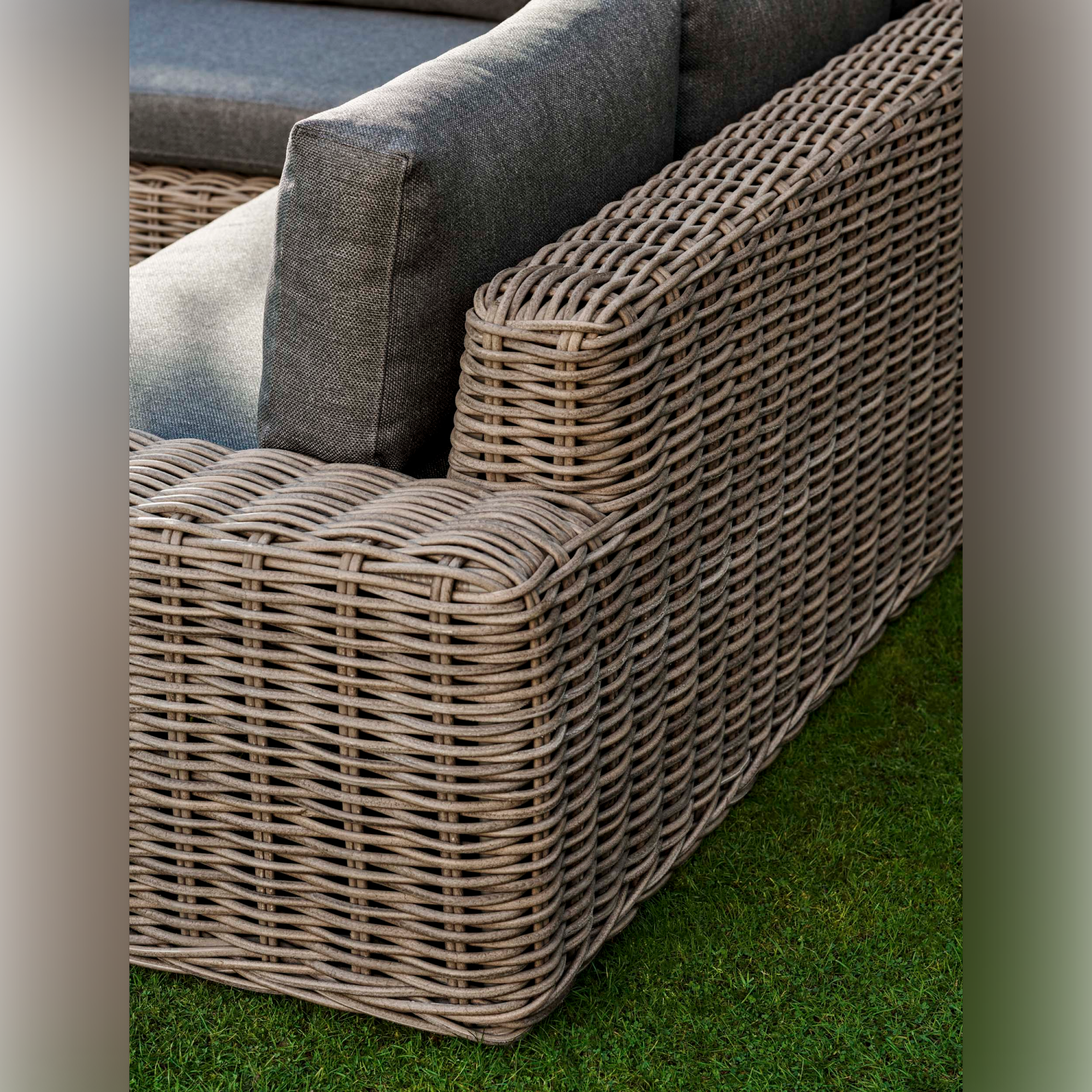 Moorgate Corner Outdoor Sofa Set – Dark Natural PE Rattan