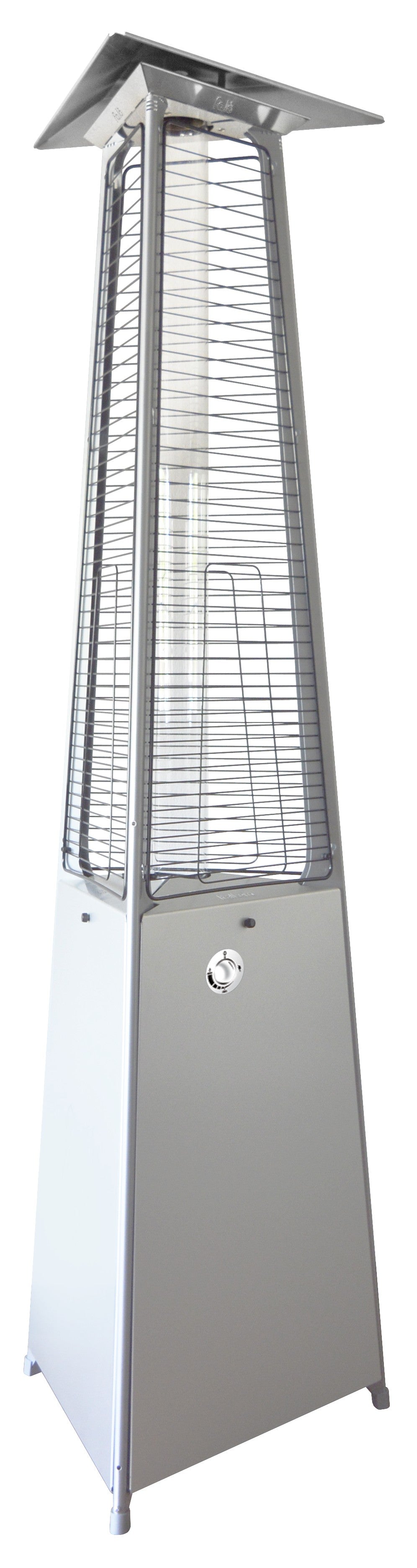 Falò EVO Outdoor Flame Heater – Silver (Stainless Steel, Manual Natural Gas)