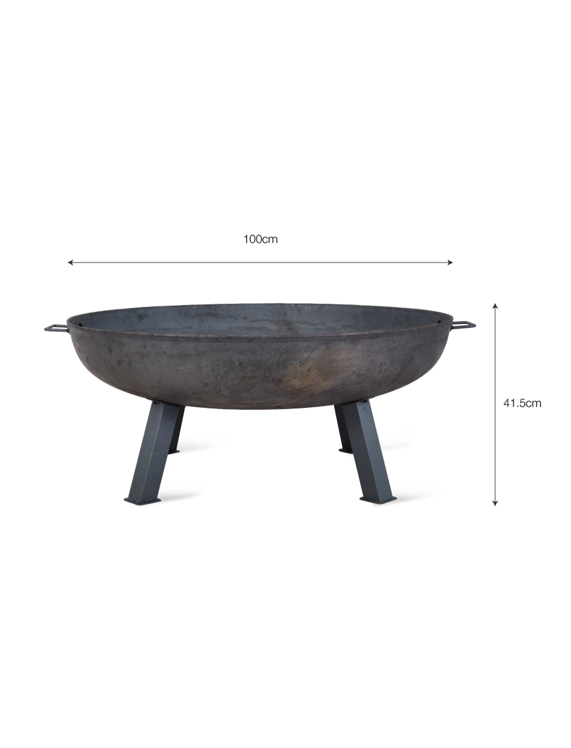Garden Trading Foscot Cast Iron Fire Pit – Grey, Large