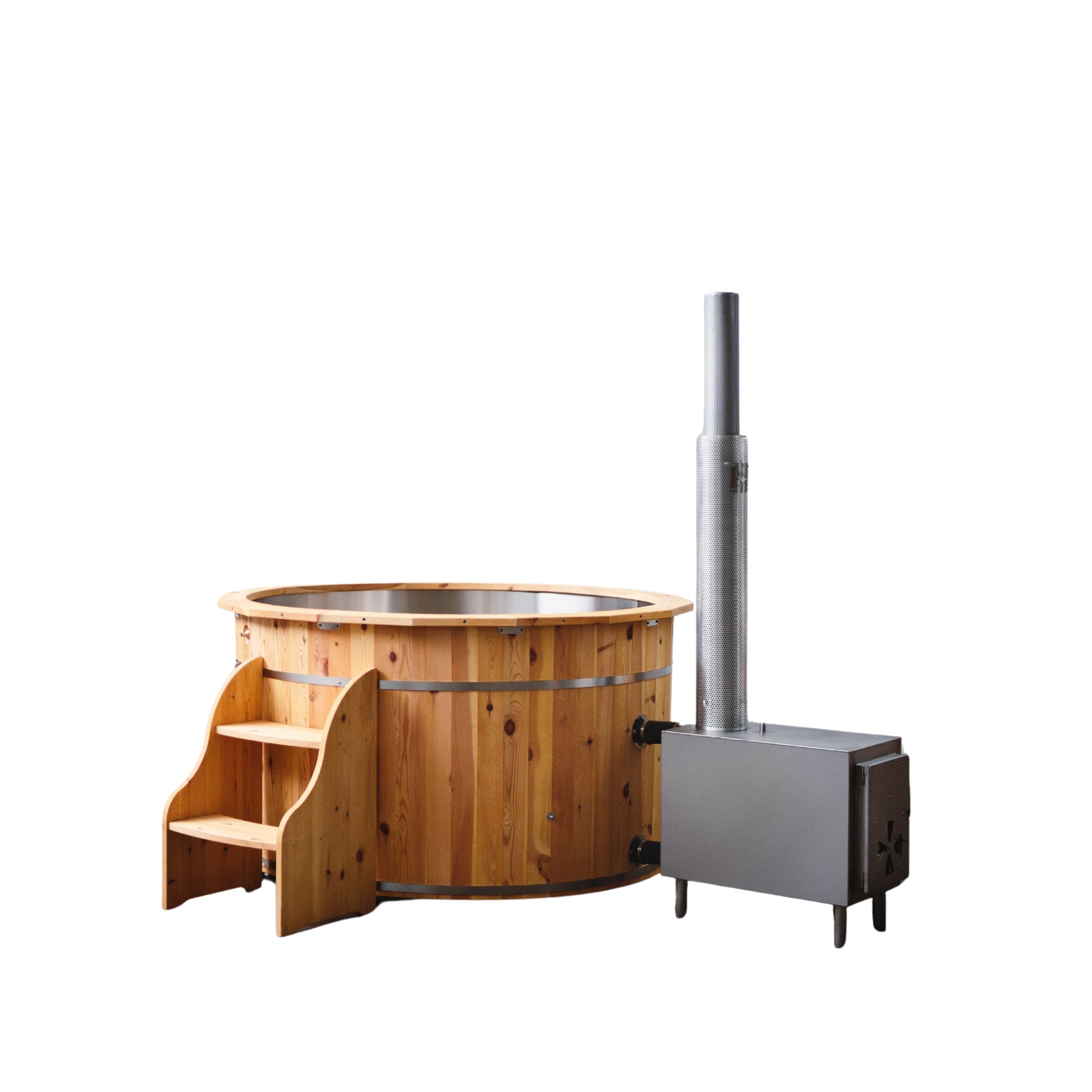 FEUERWASSER 6-Person Stainless Steel Hot Tub