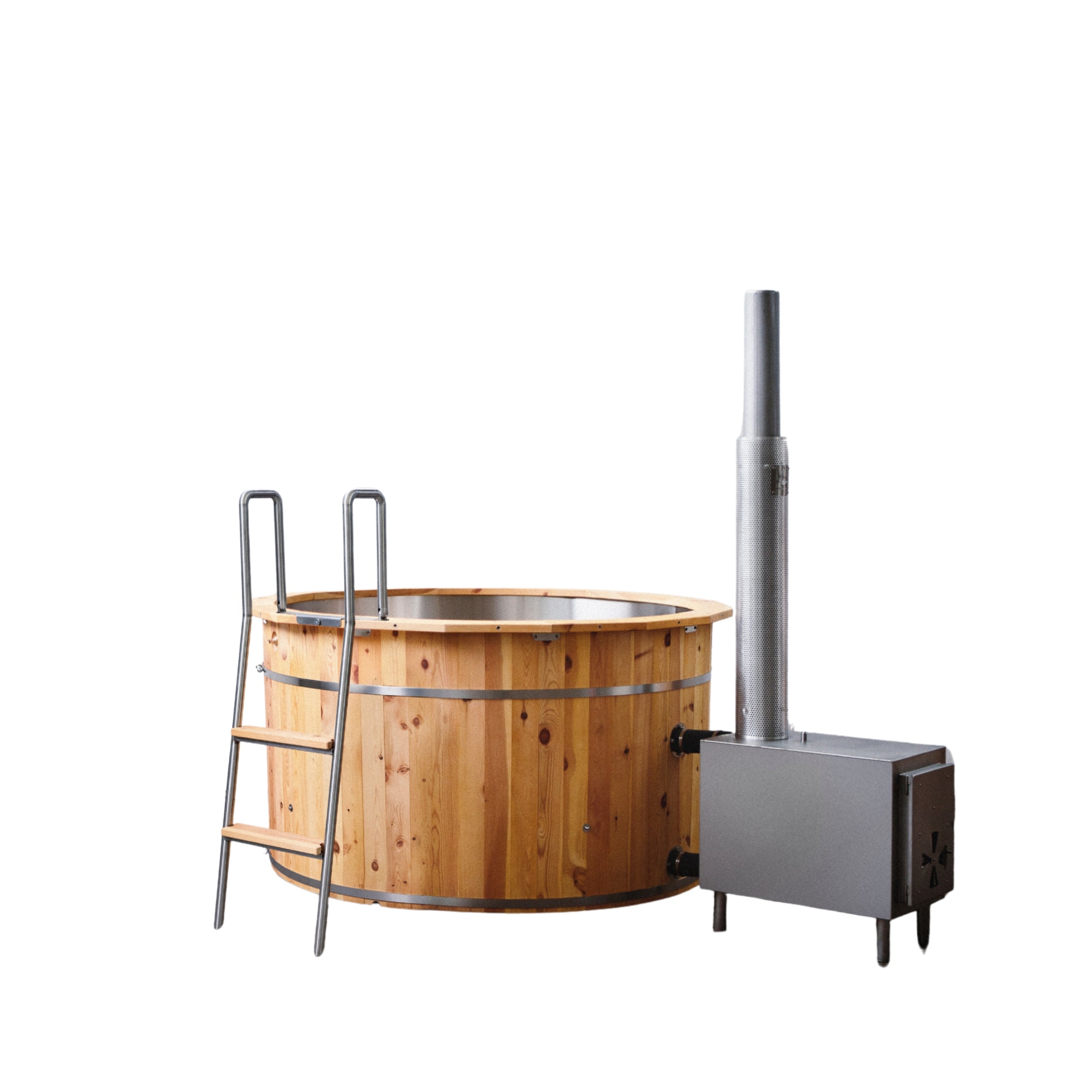 FEUERWASSER 6-Person Stainless Steel Hot Tub
