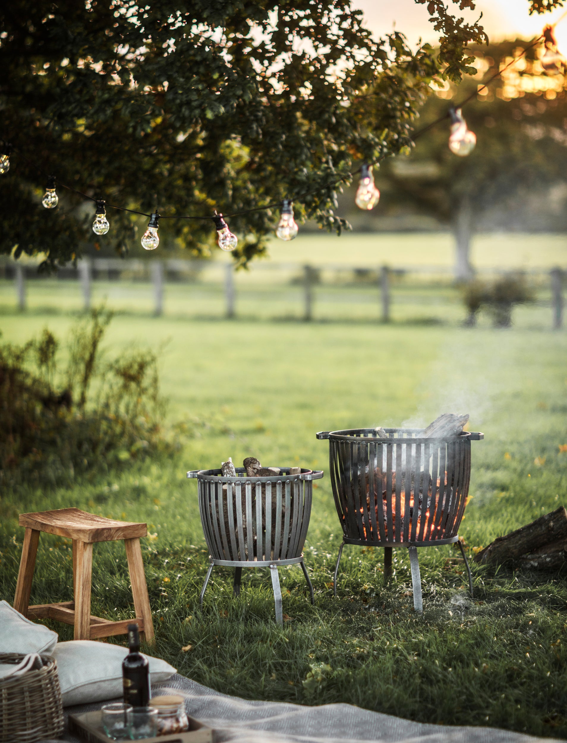 Garden Trading Barrington Steel Fire Pit – Grey, Large