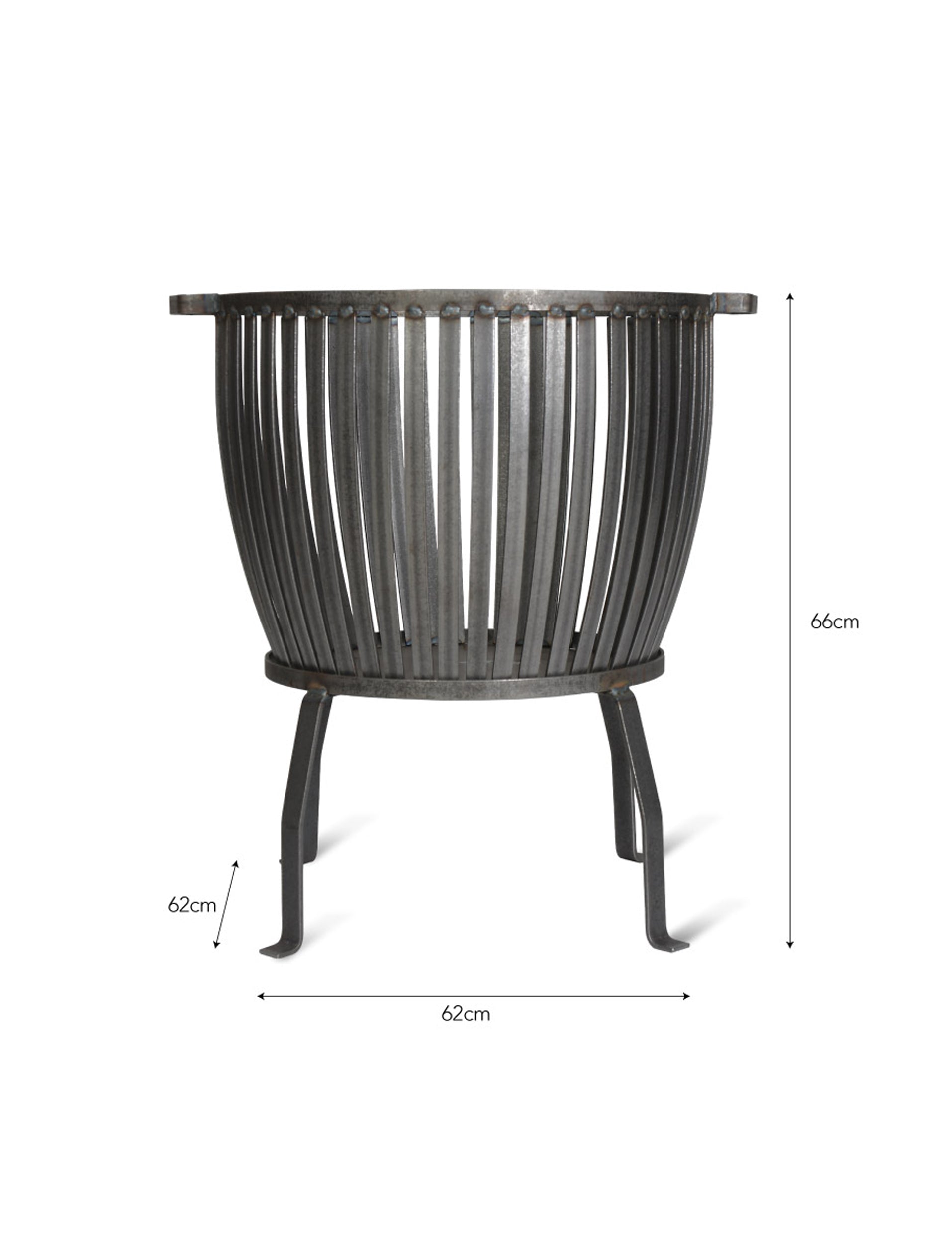 Garden Trading Barrington Steel Fire Pit – Grey, Large