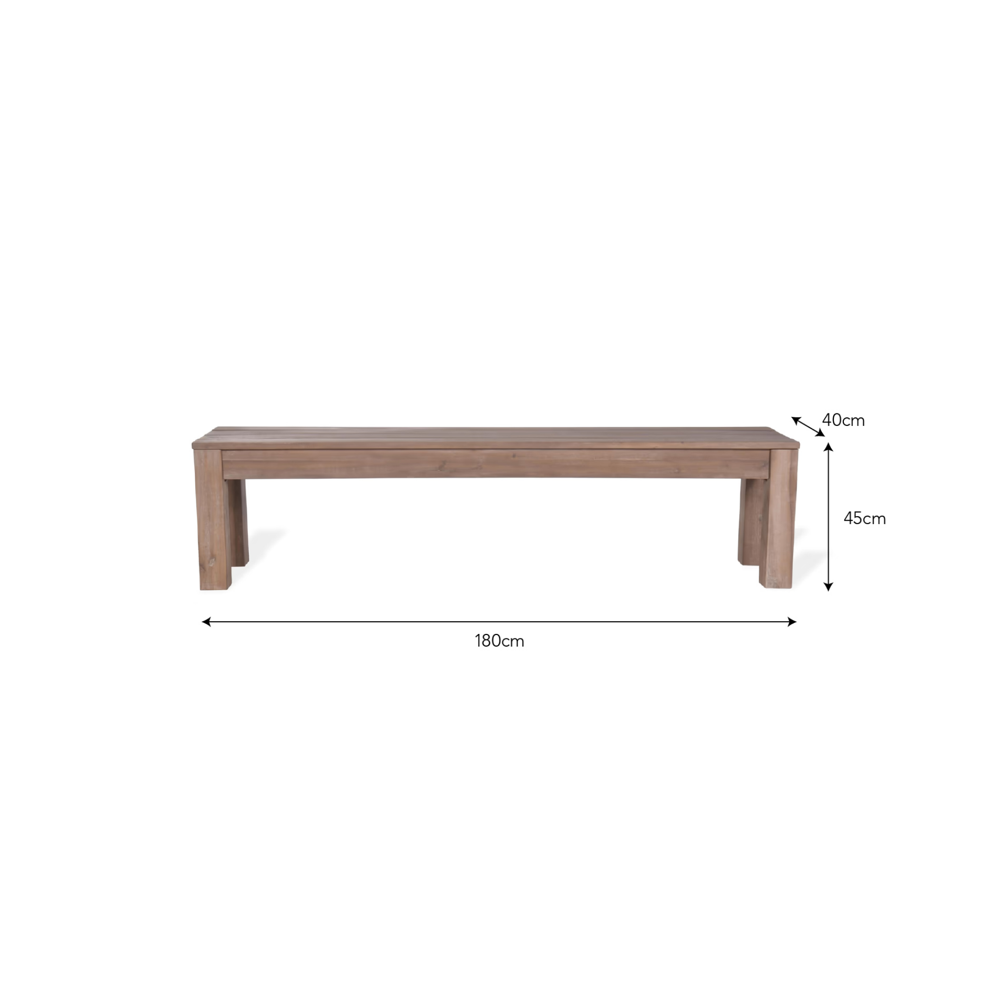 Porthallow Outdoor Bench – Natural Acacia