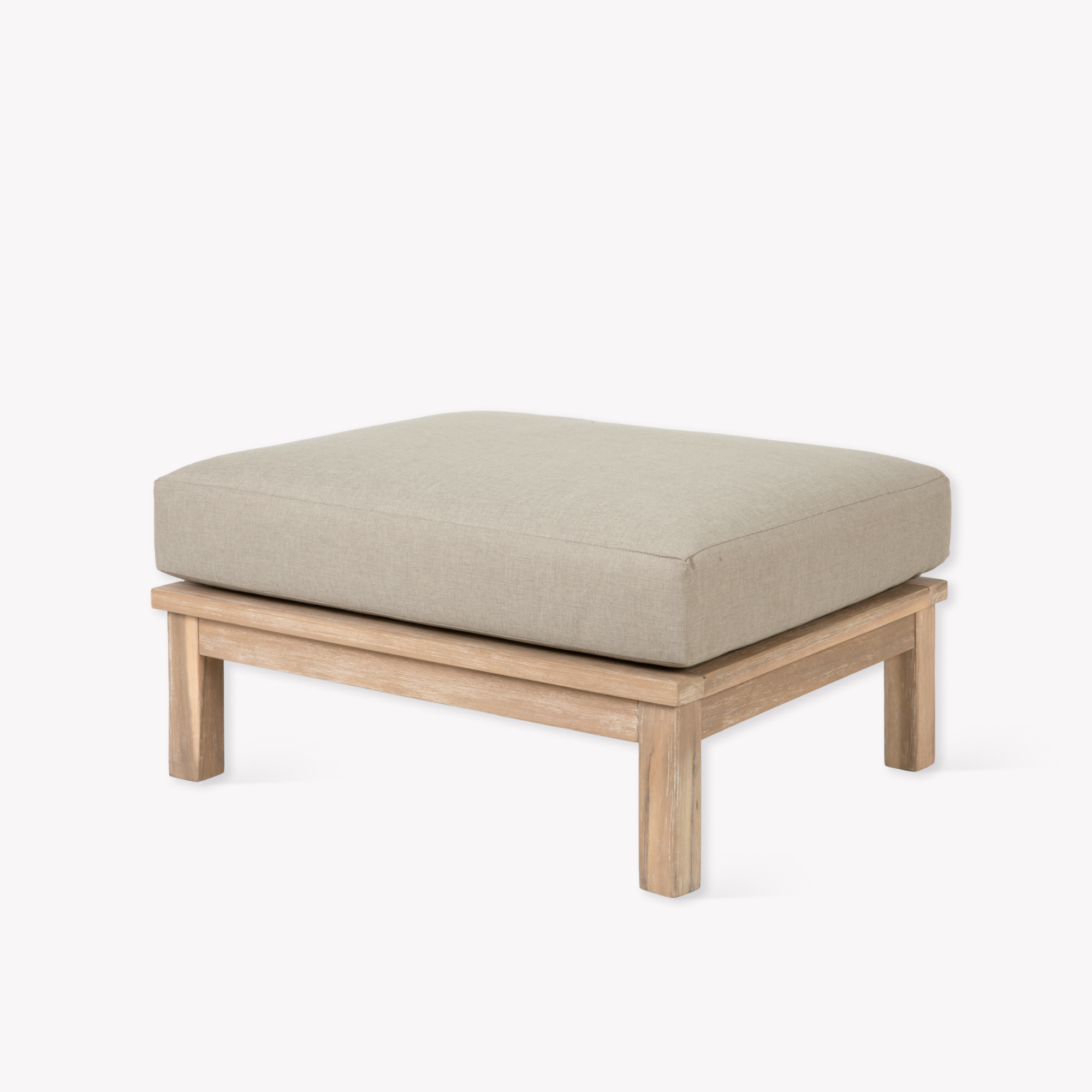 Porthallow Ottoman – Natural Acacia Wood