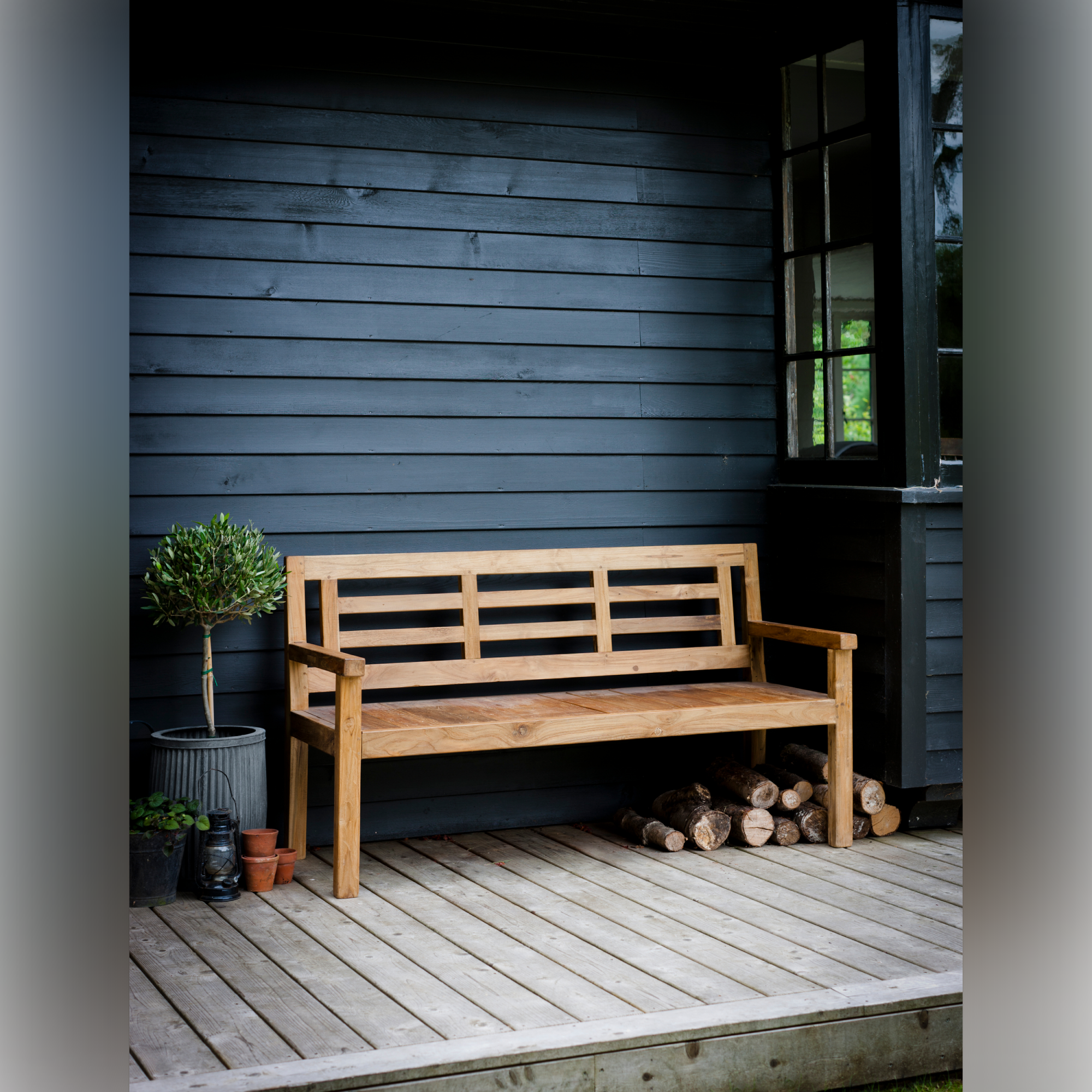 Chastleton Outdoor Bench – Reclaimed Teak