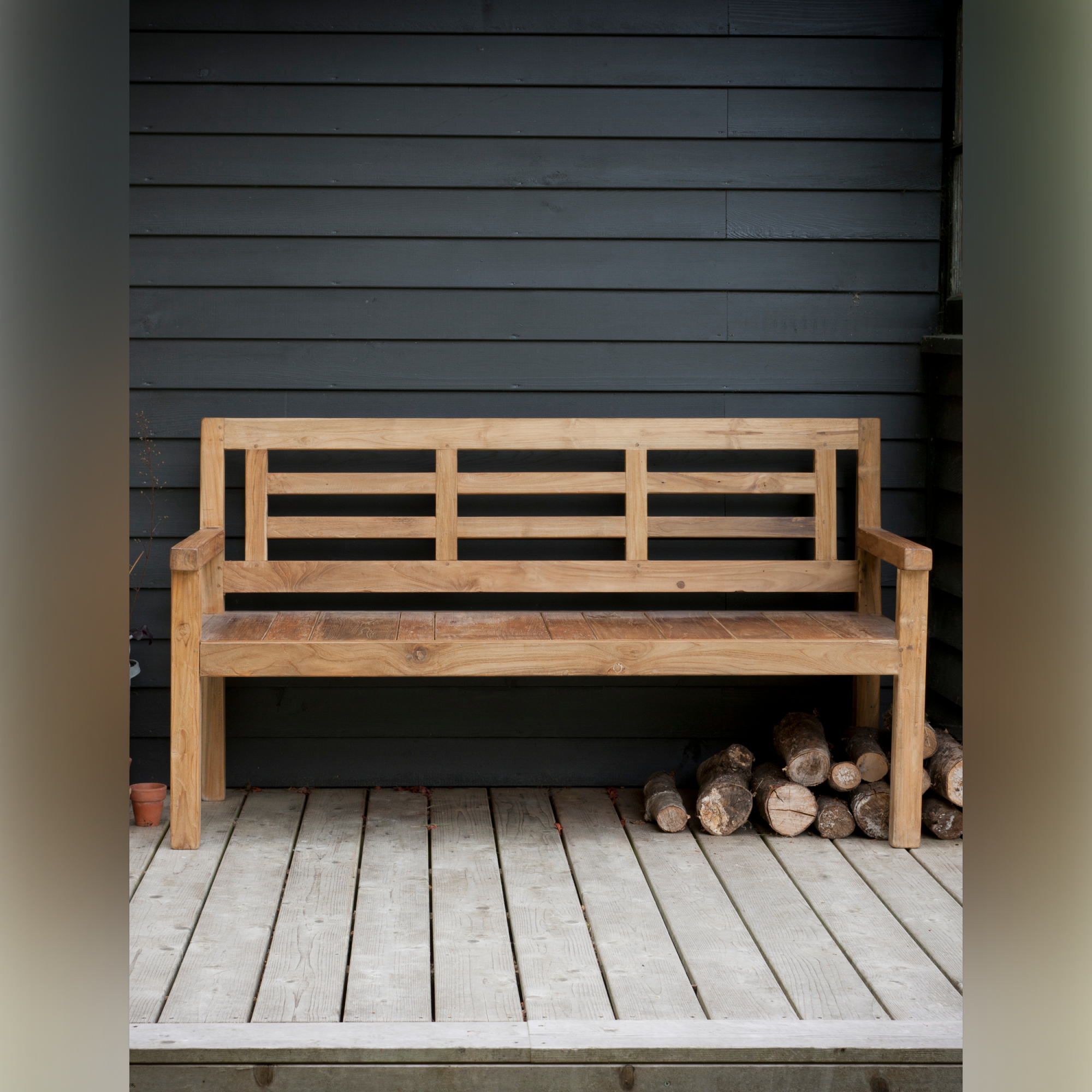 Chastleton Outdoor Bench – Reclaimed Teak