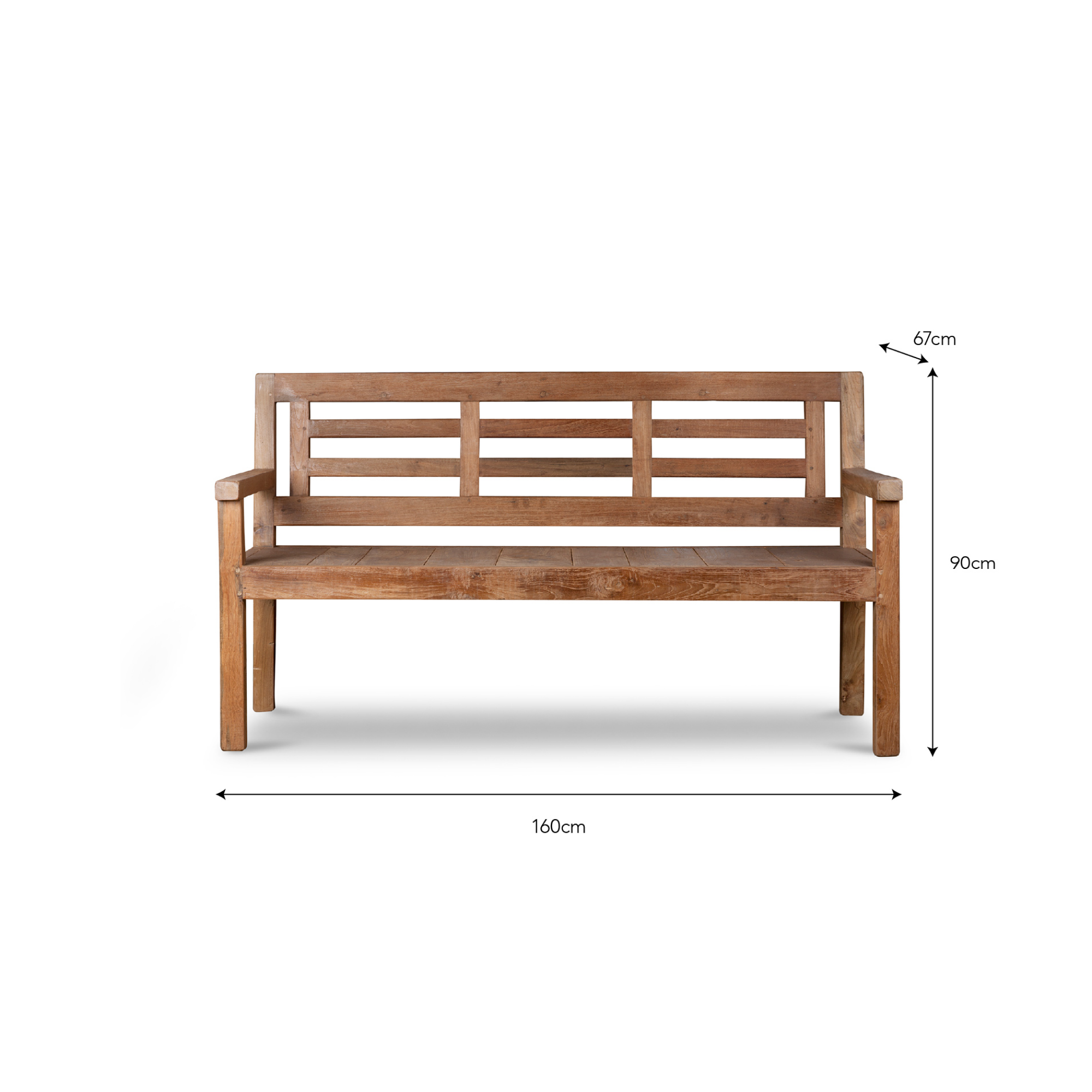 Chastleton Outdoor Bench – Reclaimed Teak