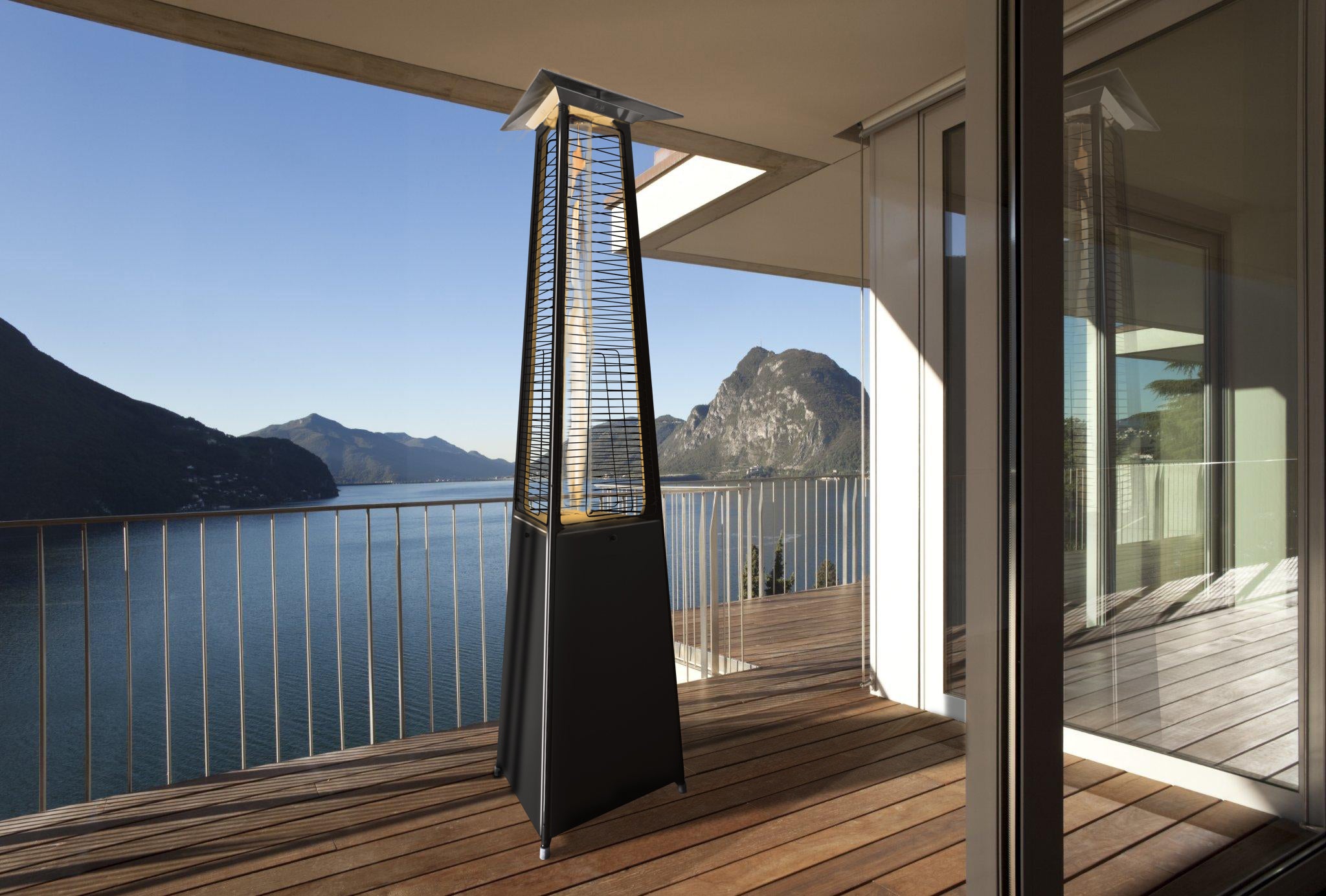 Italkero Falò EVO Outdoor Flame Heater – Matte Black (Natural Gas)