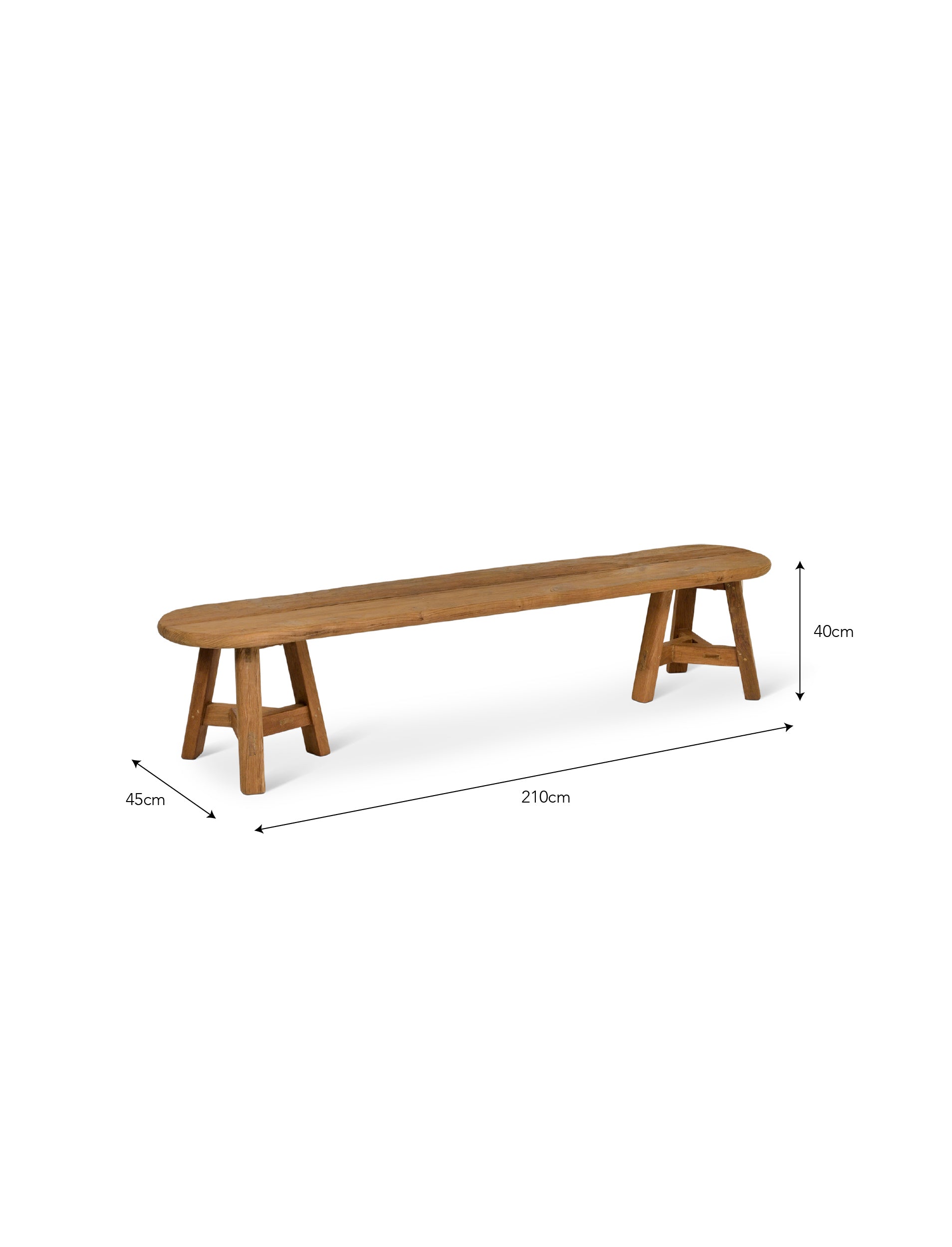 Hawthorne Oval Teak Dining Bench – Indoor/Outdoor