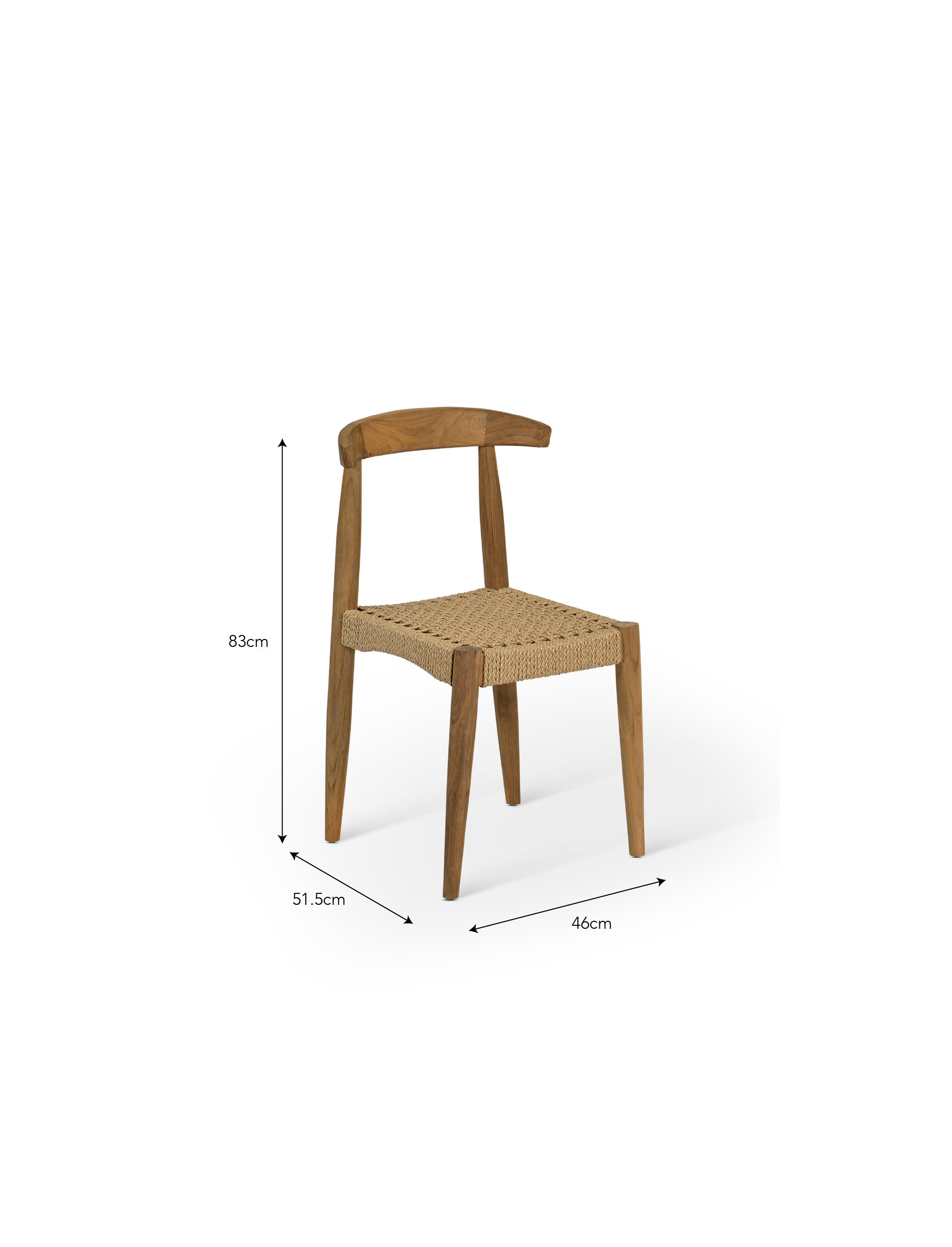 Hawthorne Outdoor Teak Dining Chairs – Set of 2