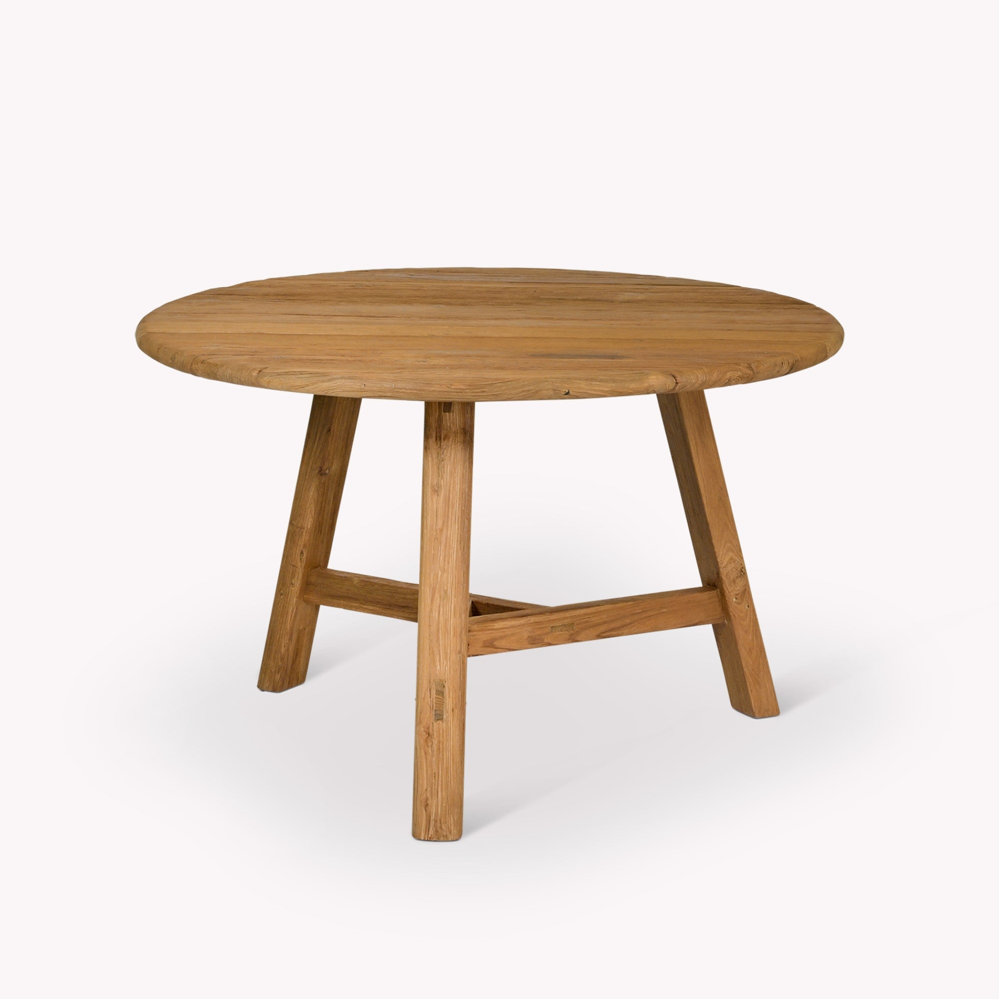 Hawthorne Round Reclaimed Teak Outdoor Dining Table – Natural