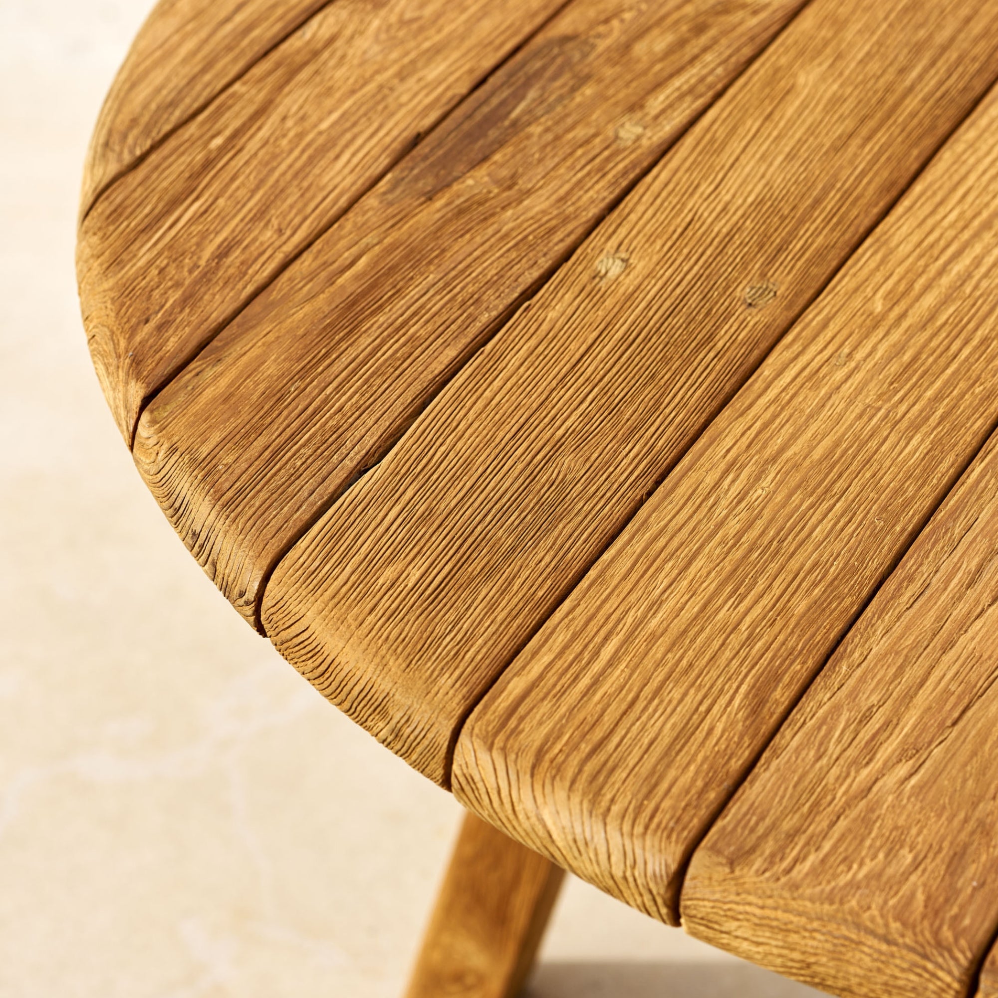 Hawthorne Round Reclaimed Teak Outdoor Dining Table – Natural