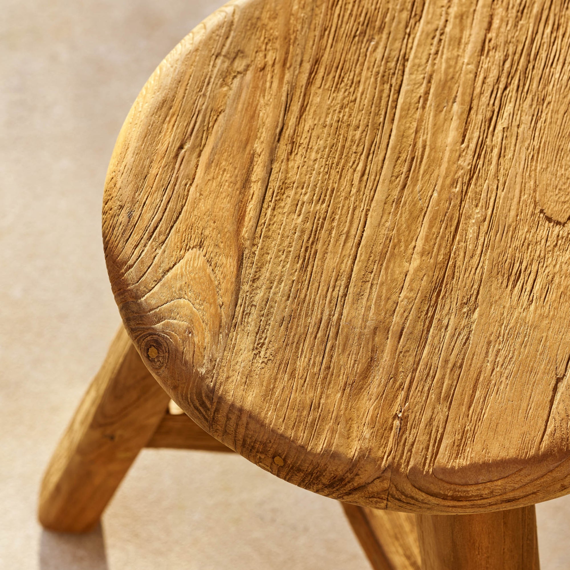 Hawthorne Reclaimed Teak Indoor/Outdoor Stool – Natural