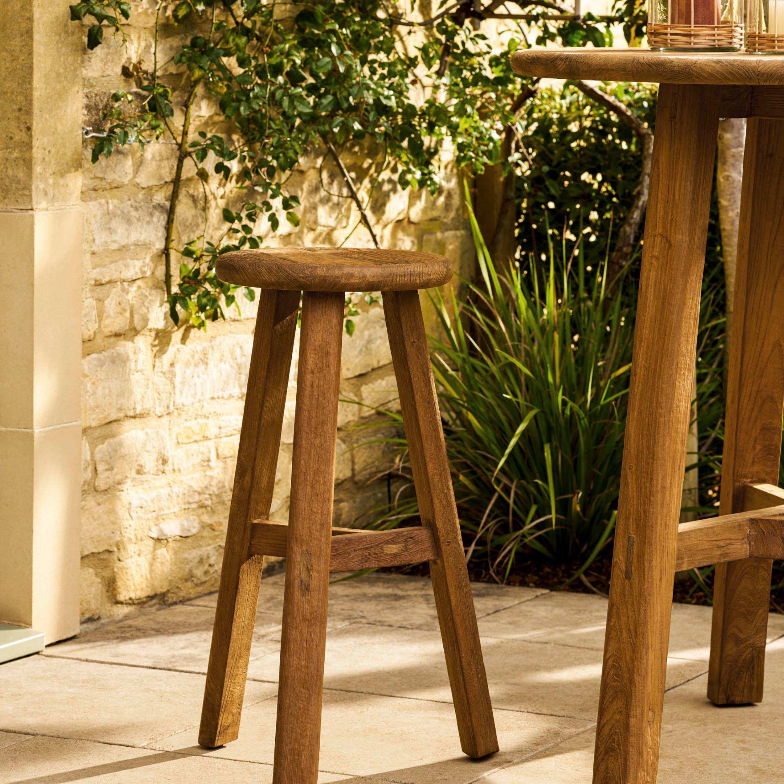 Hawthorne Bar Stool – Reclaimed Teak, Natural