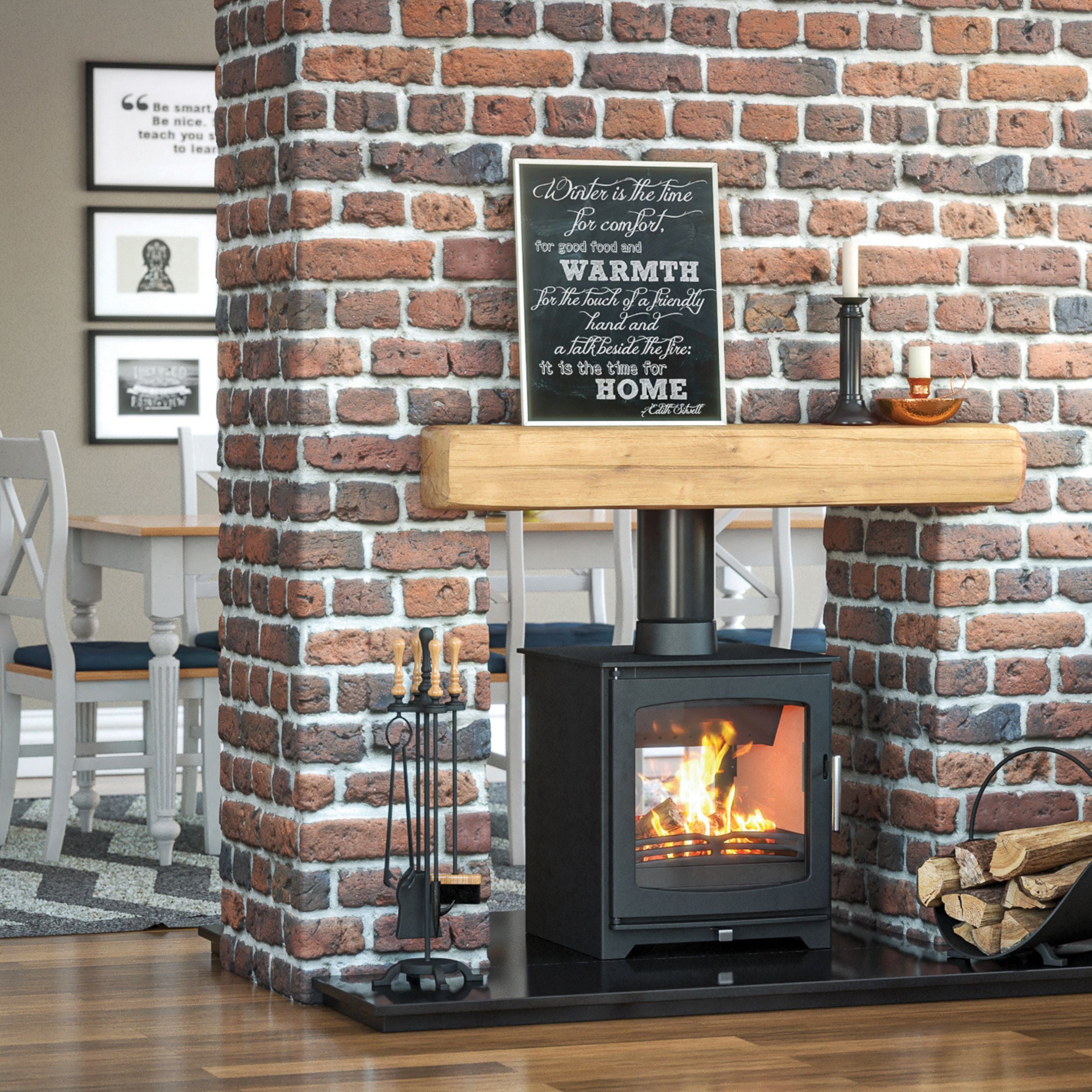 Henley Hazelwood Double Side 6.5kW Wood Burning Stove
