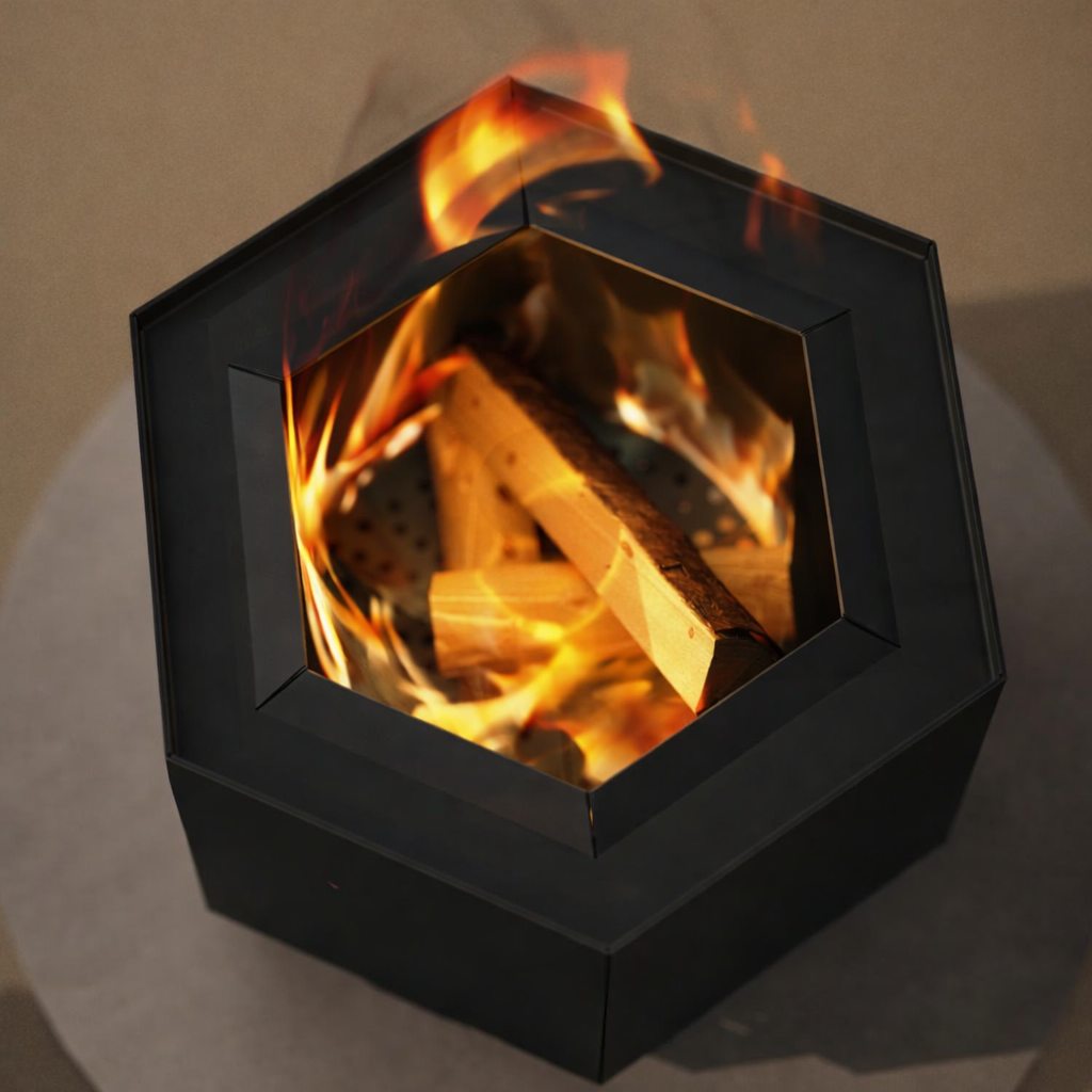 Pollen Hex Smokeless Fire Pit Table – Wood-Burning