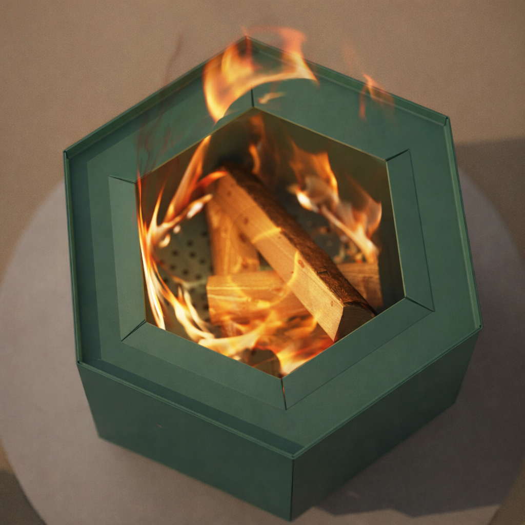 Pollen Hex Smokeless Fire Pit Table – Wood-Burning