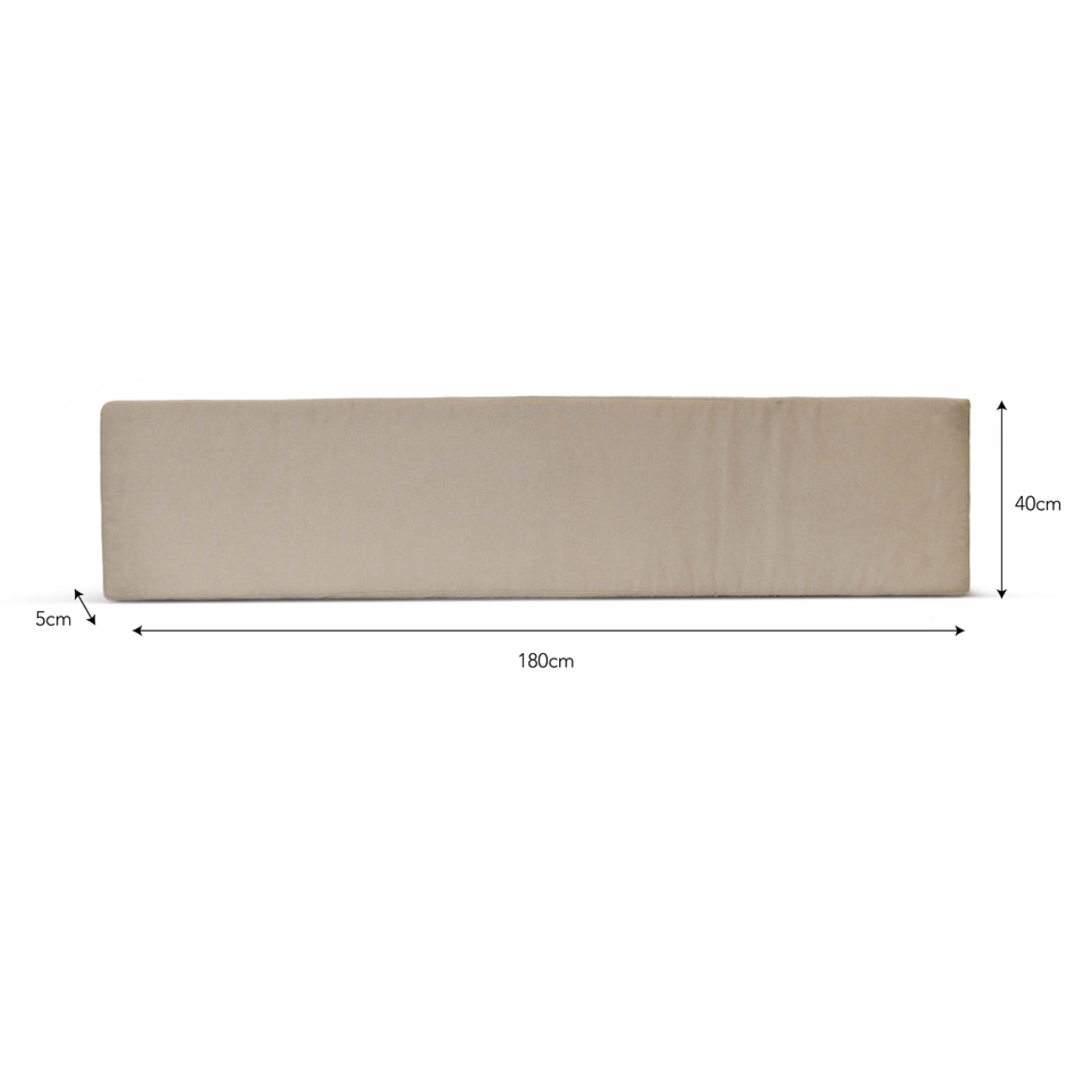 Porthallow Outdoor Bench Cushion – Natural Olefin