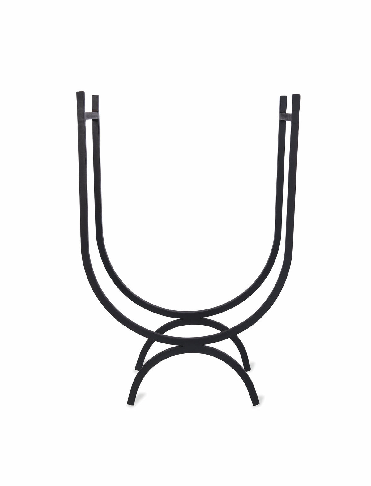 Classic Log Holder – Wrought Iron, Black, Large