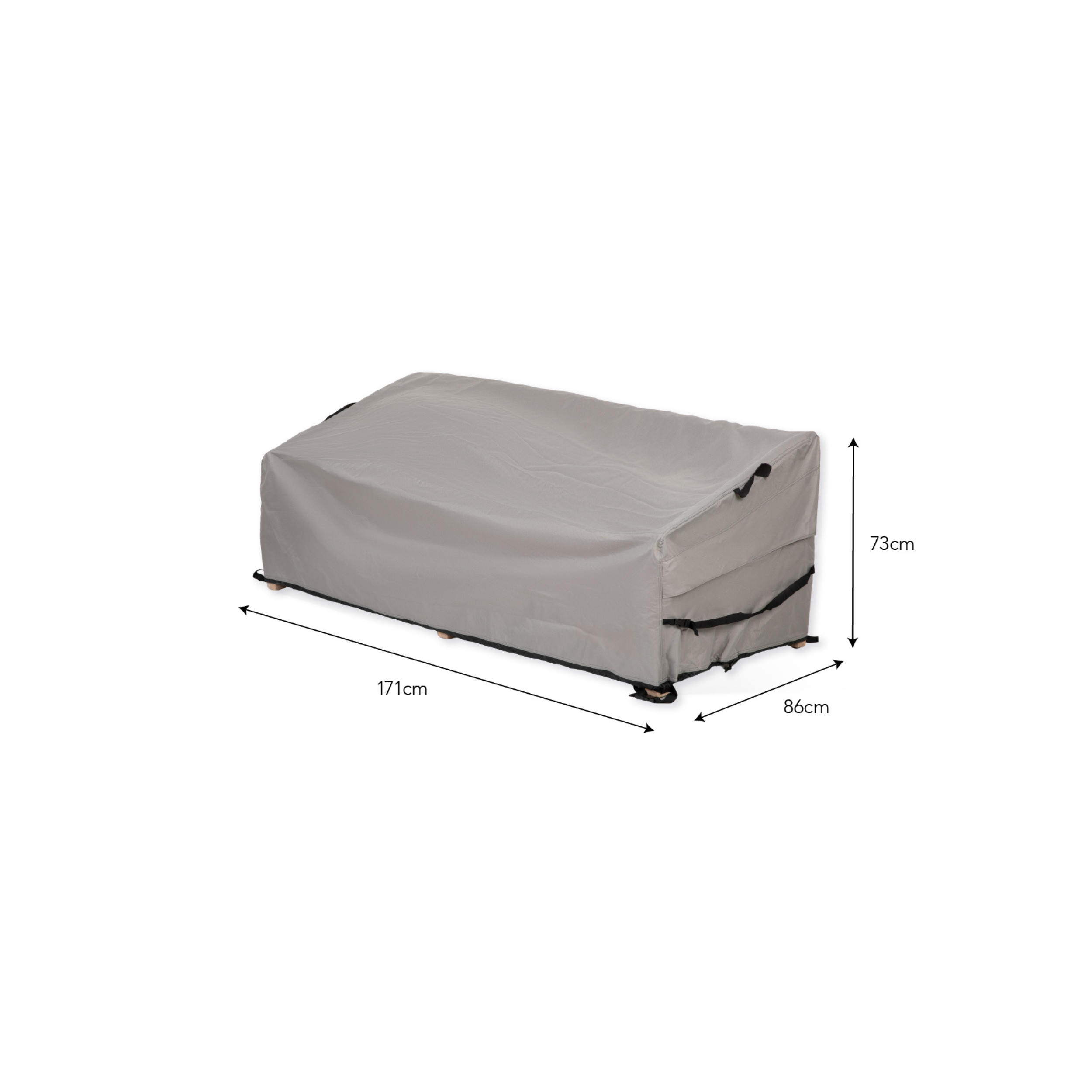 Lynton 2-Seater Sofa Furniture Cover – Grey PVC