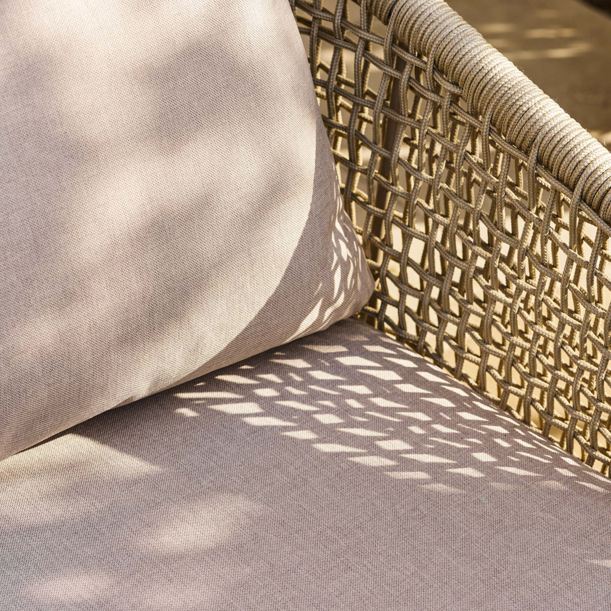 Lynton 2-Seater Outdoor Sofa – Acacia Wood & Grey Cushions
