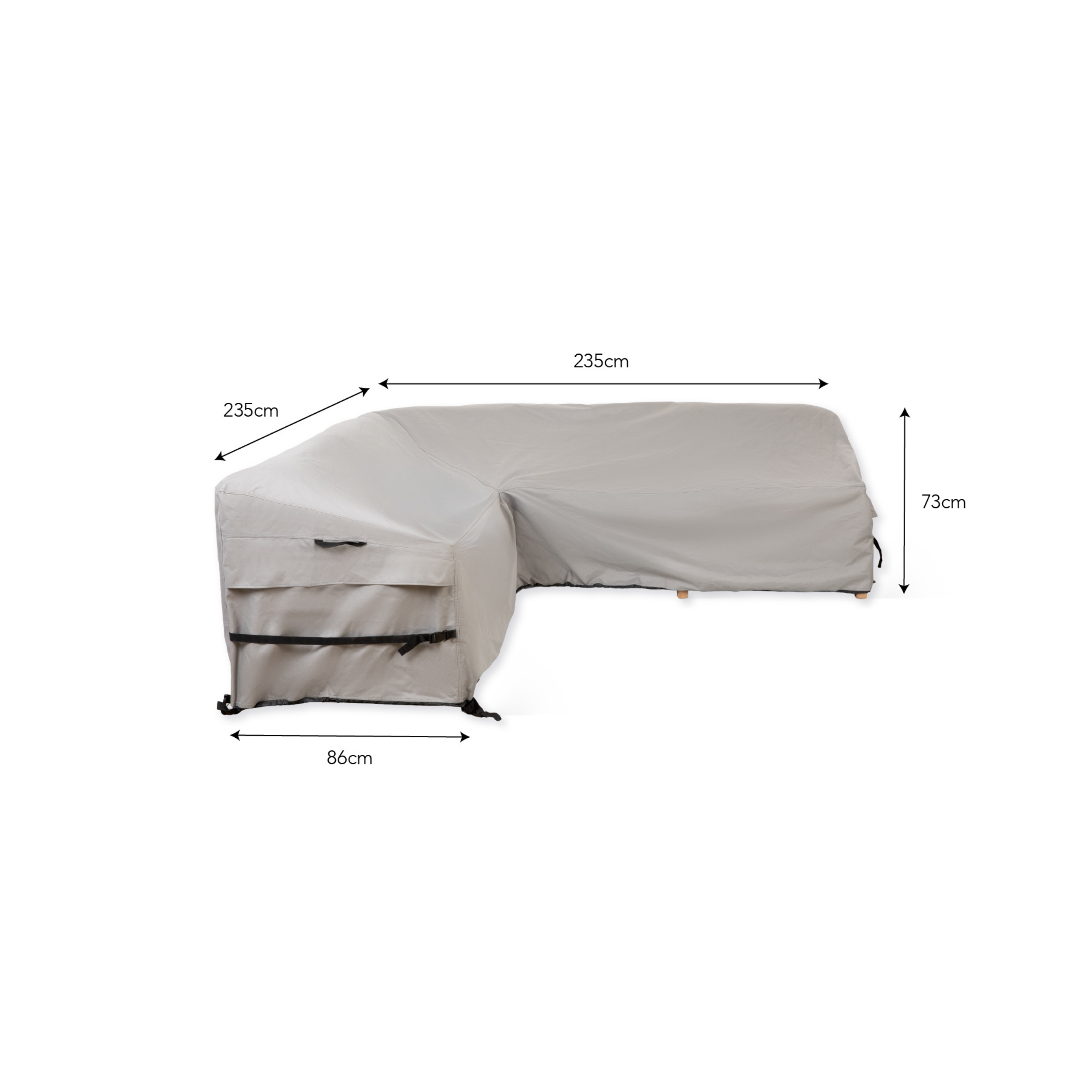 Lynton Corner Sofa Furniture Cover – Grey PVC