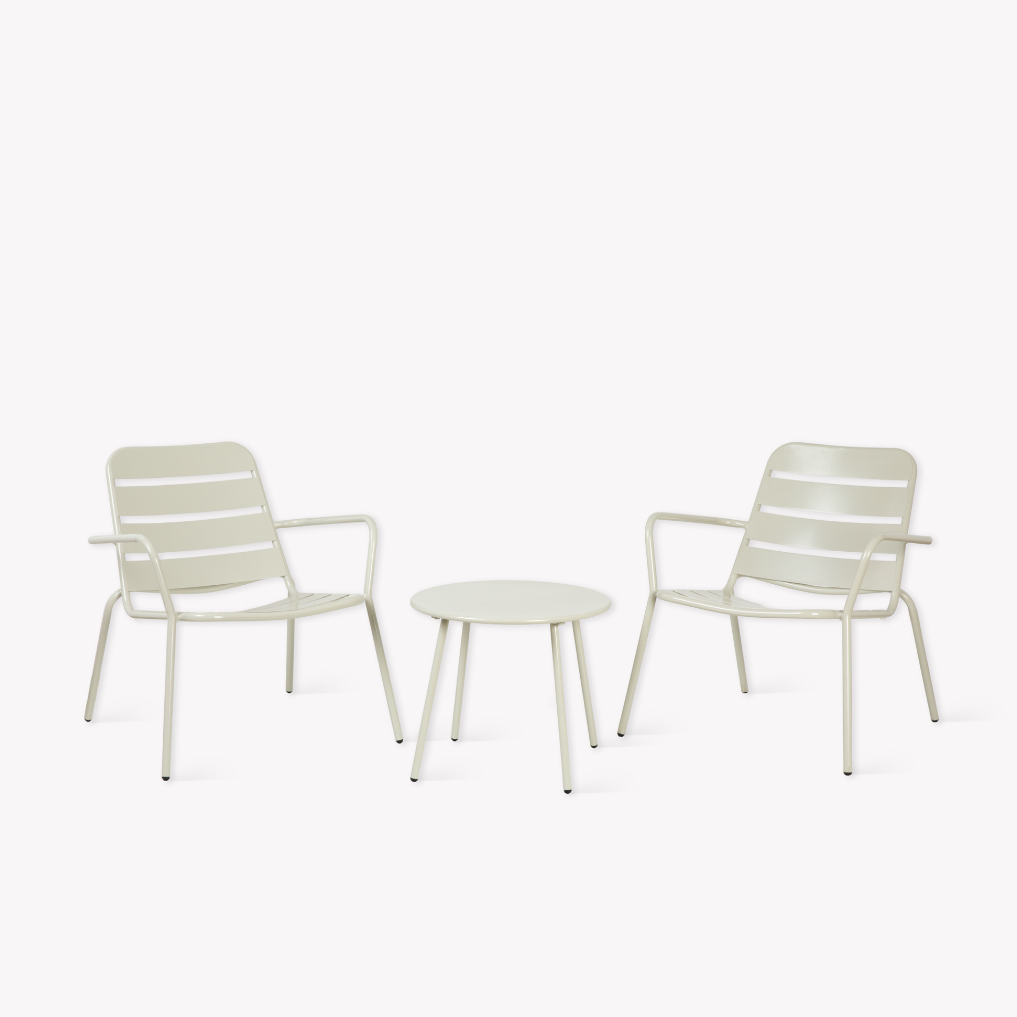 Newbridge Outdoor Armchair Bistro Set – Powder Coated Steel