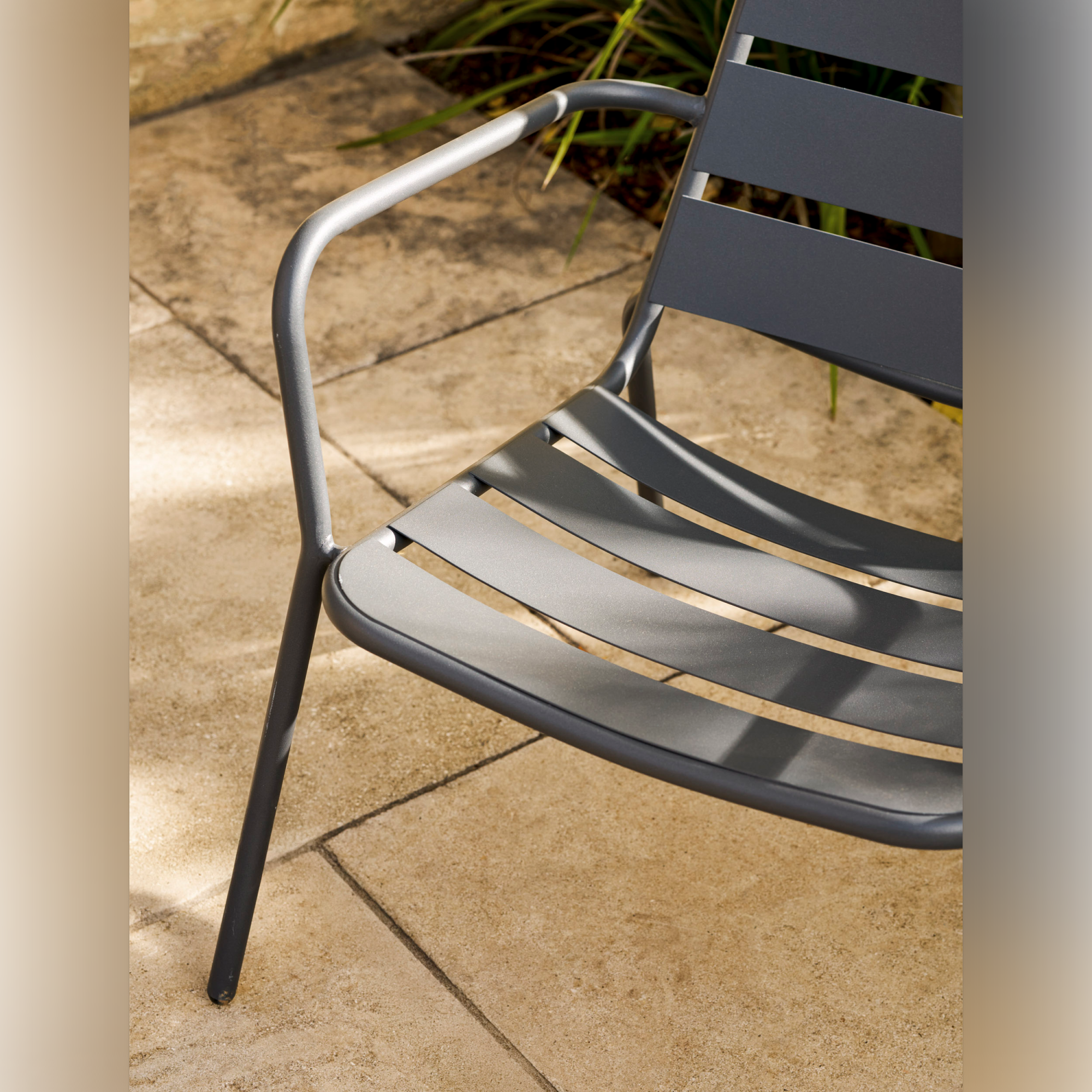 Newbridge Outdoor Armchair Bistro Set – Powder Coated Steel