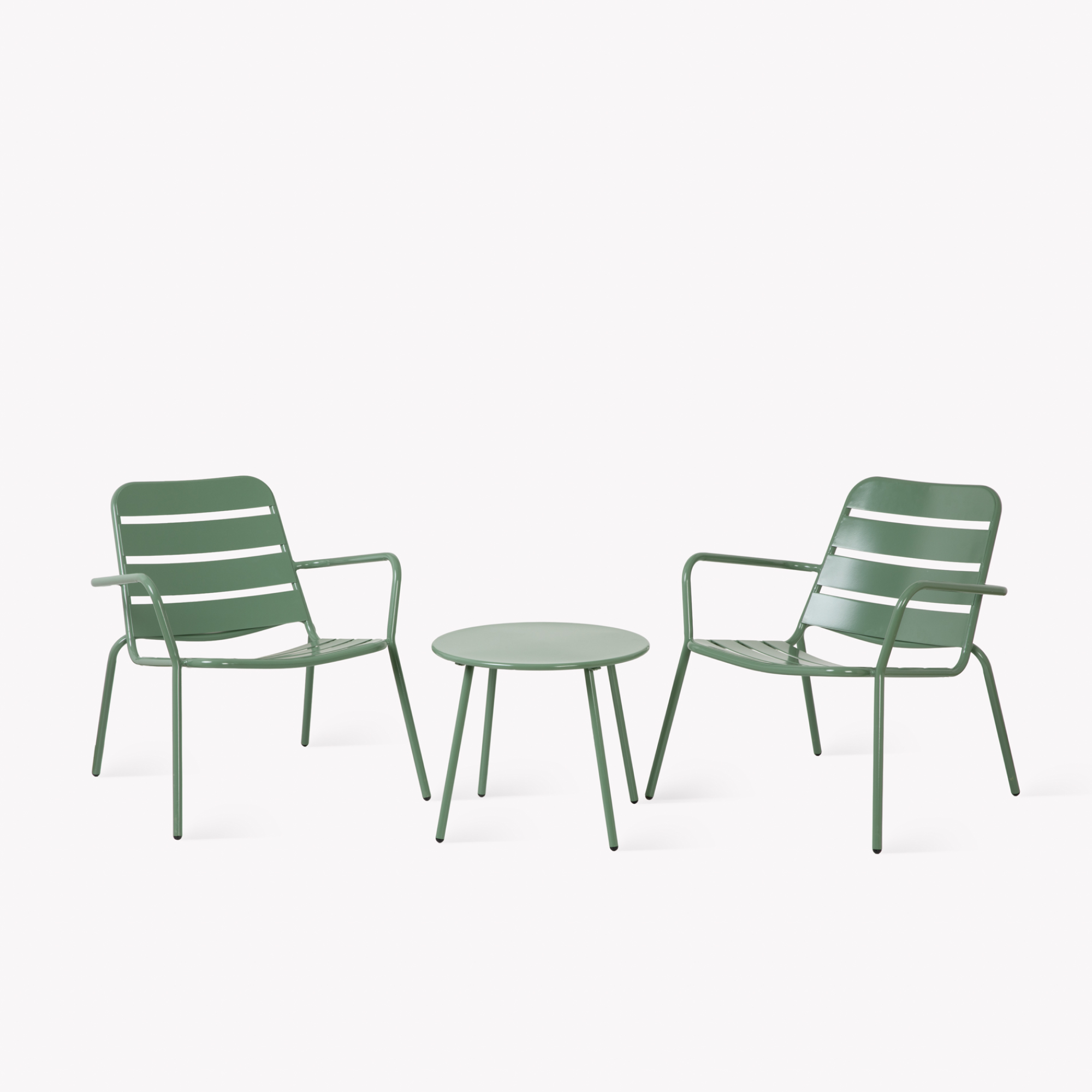Newbridge Outdoor Armchair Bistro Set – Powder Coated Steel