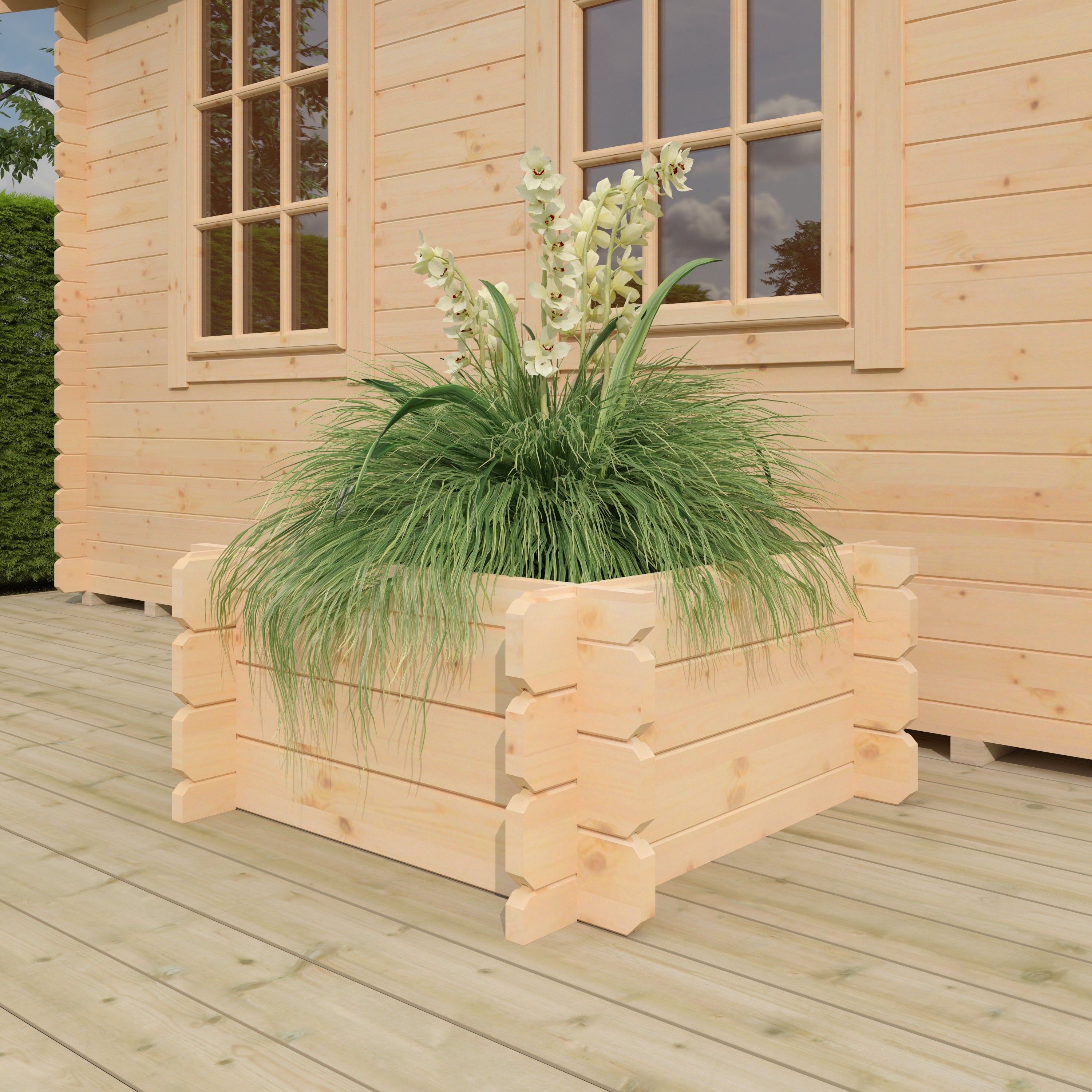 AEMYR Raised Timber Bed | 3 × 3, 4 × 3 & 5 × 3 ft