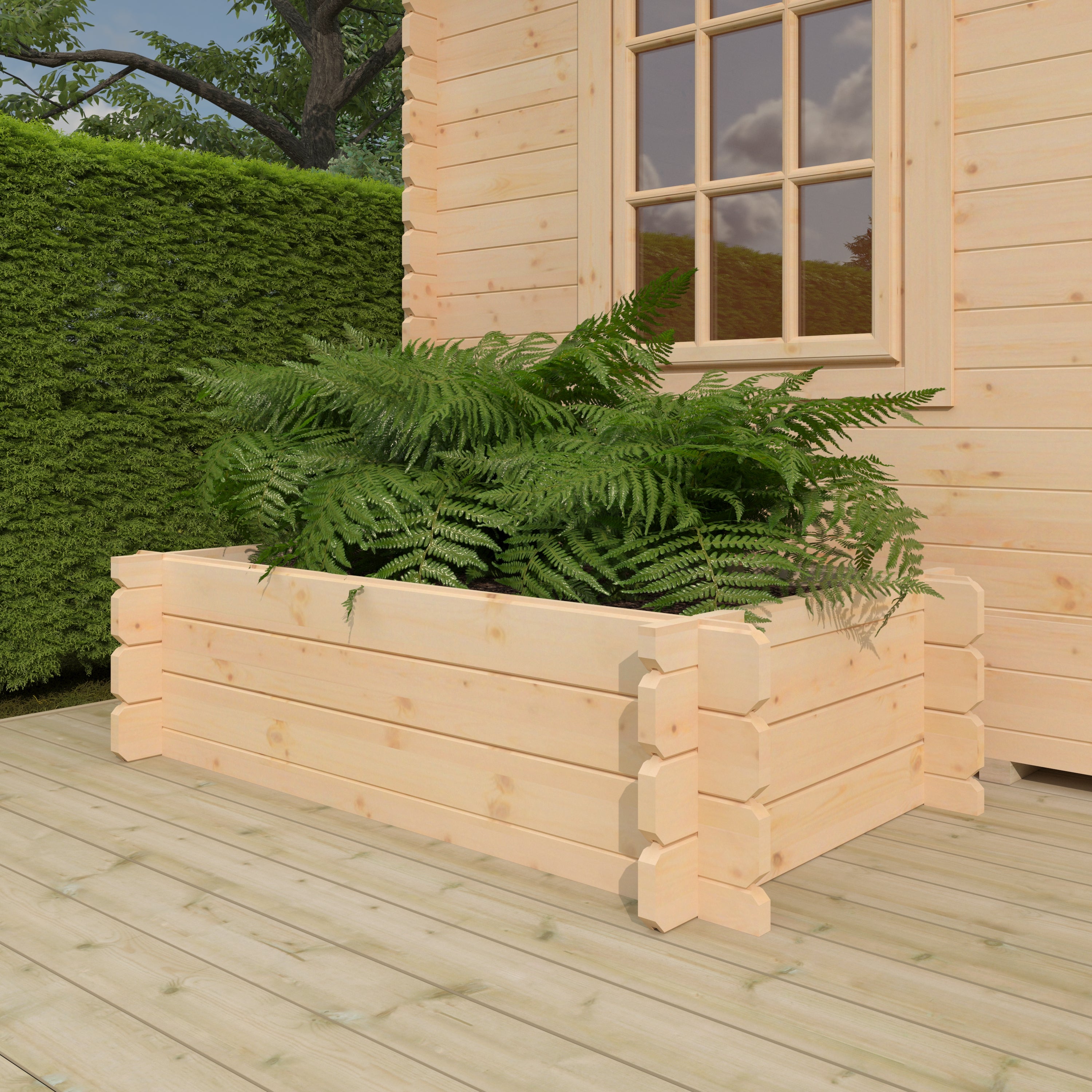 AEMYR Raised Timber Bed | 3 × 3, 4 × 3 & 5 × 3 ft