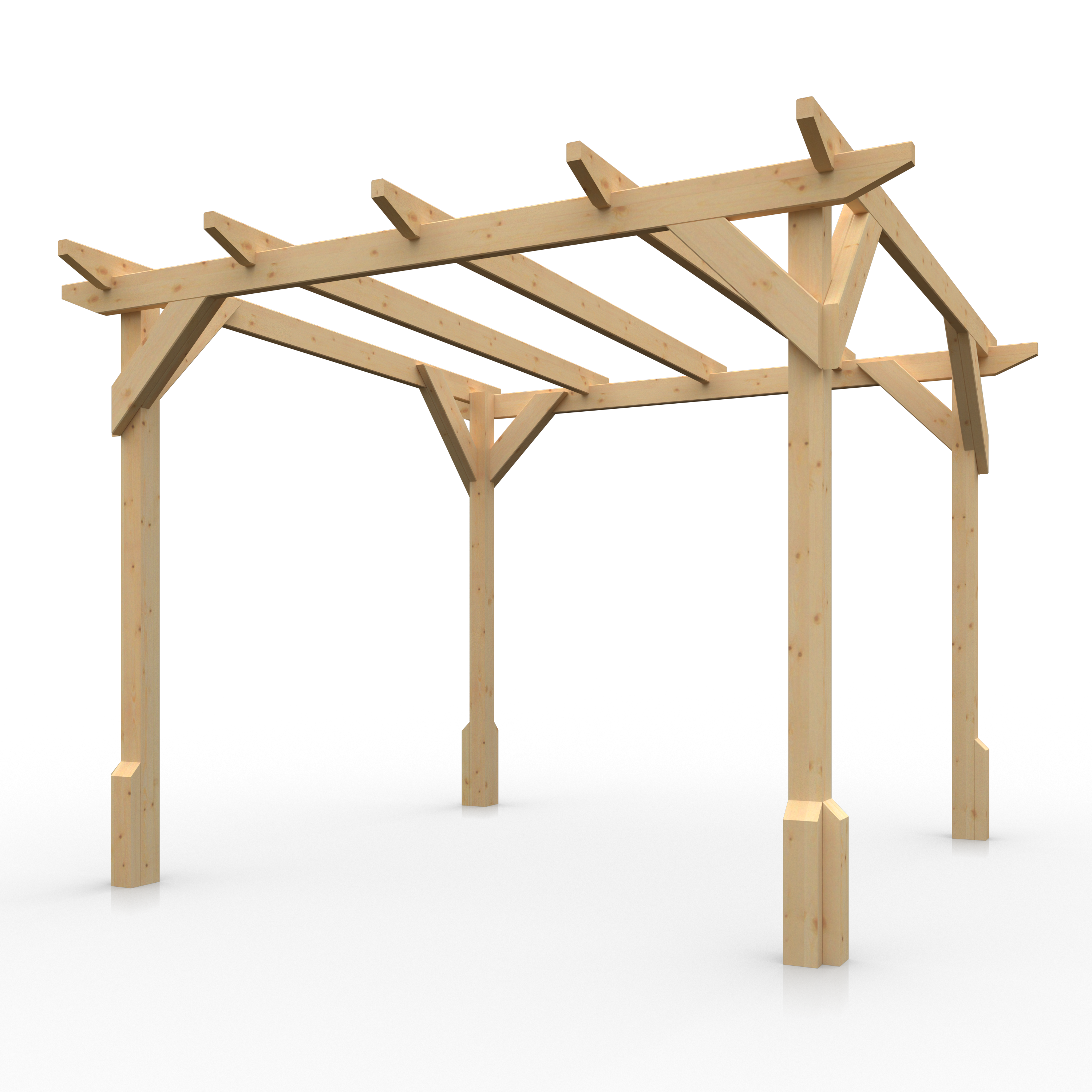 AEMYR Open Timber Pergola | 10 × 10 ft