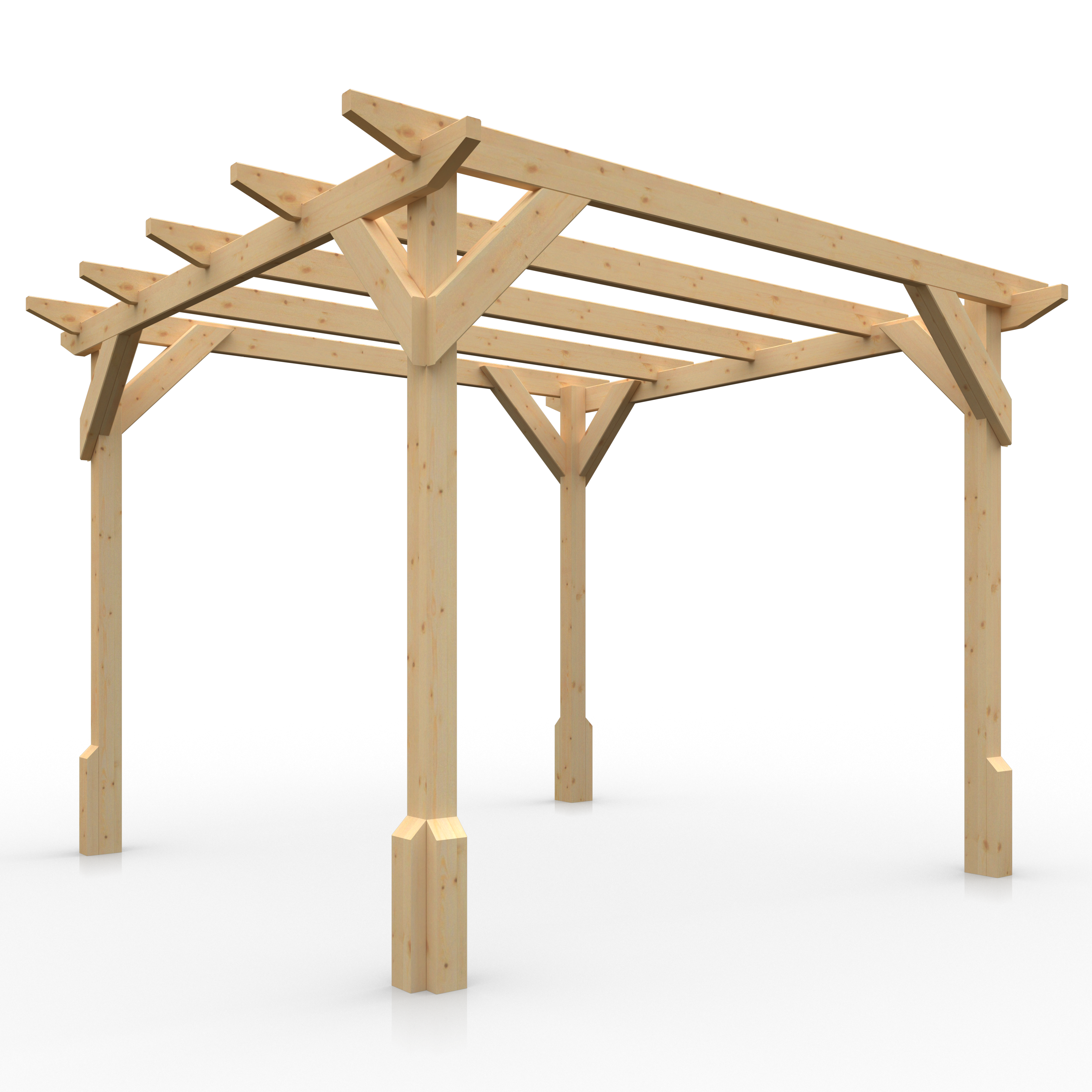 AEMYR Open Timber Pergola | 10 × 10 ft