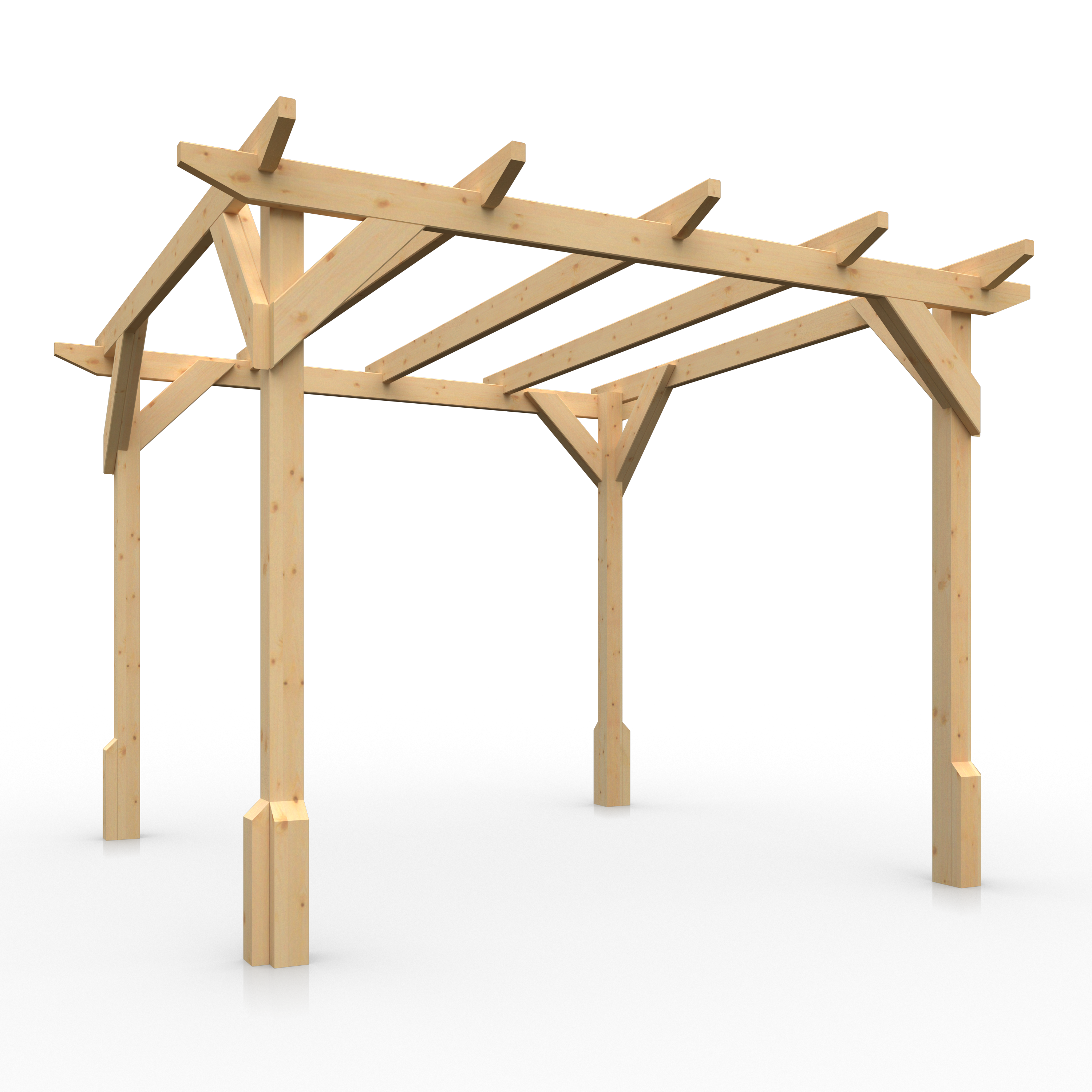 AEMYR Open Timber Pergola | 10 × 10 ft