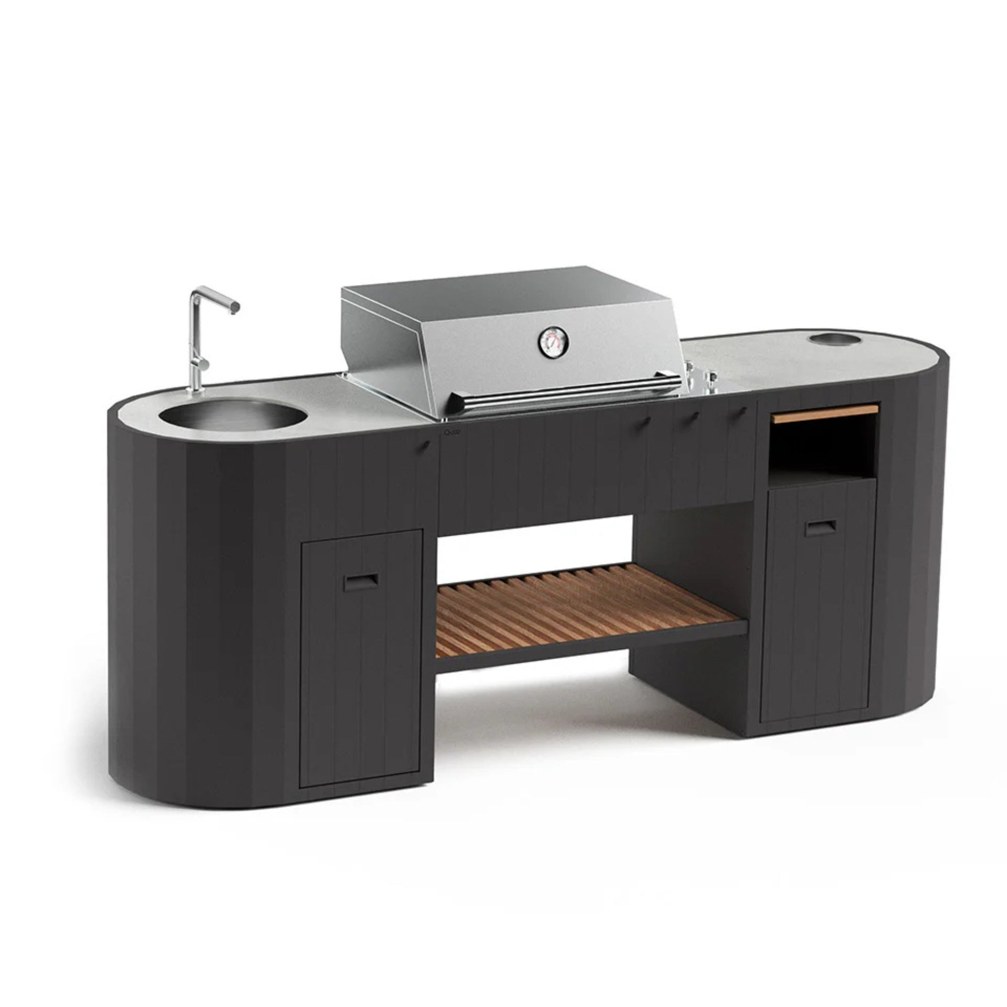 Q-Boo OVO GL Large Freestanding Outdoor Kitchen with Sink