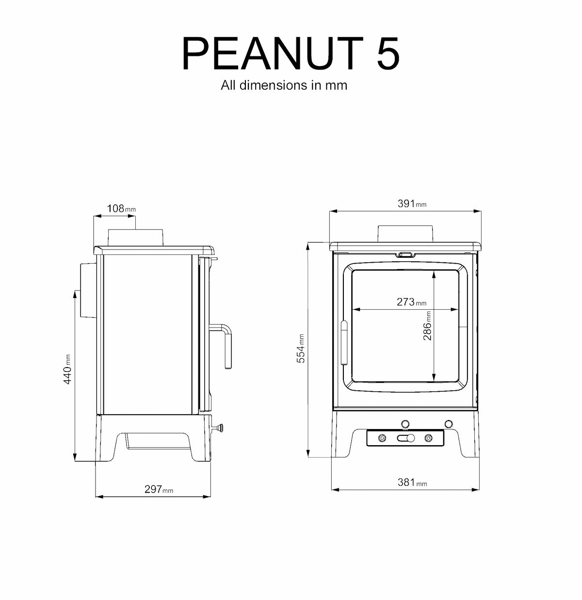Saltfire Peanut 5 Stove in Metallic Black