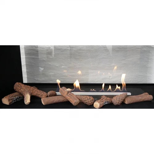ScandiFlames Decorative Ceramic Logs – 9 Piece Set