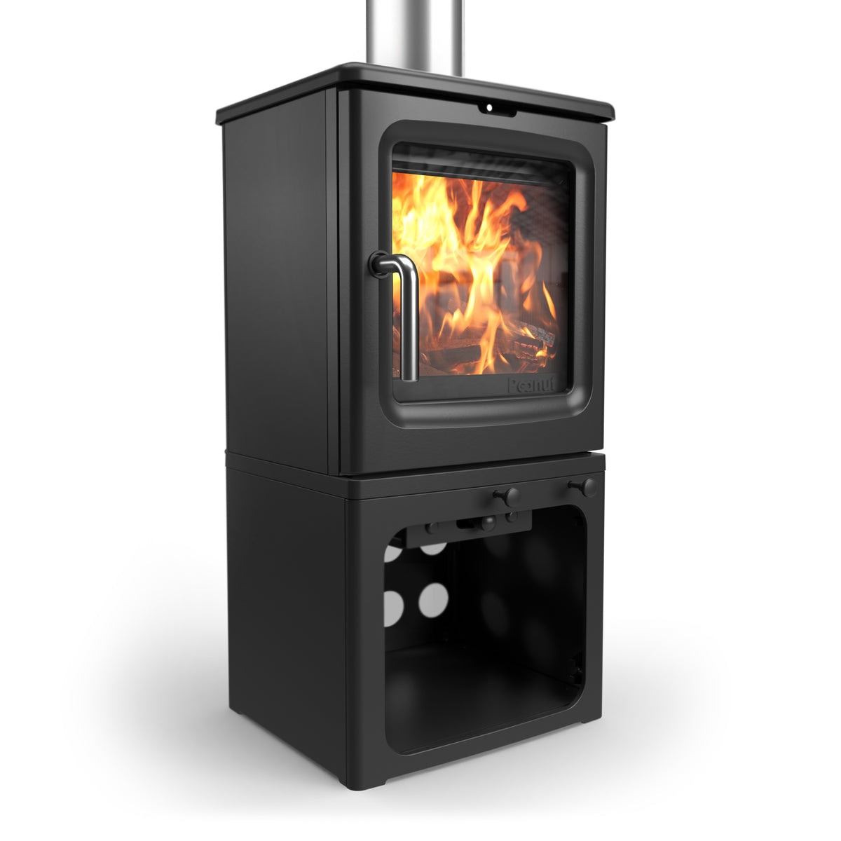 Saltfire Peanut 3 Tall Stove in Metallic Black