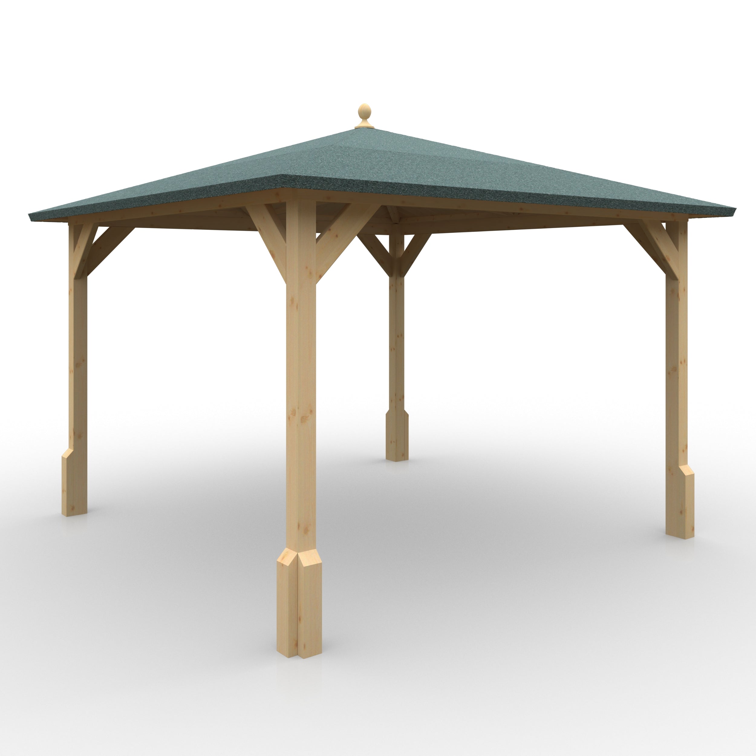 AEMYR 10 × 10 ft Roofed Timber Pergola