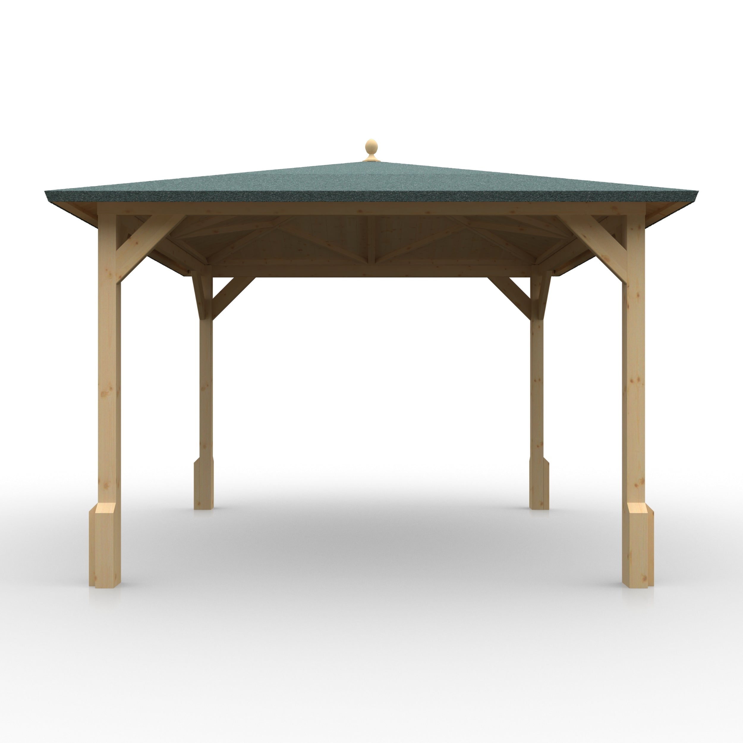 AEMYR 10 × 10 ft Roofed Timber Pergola