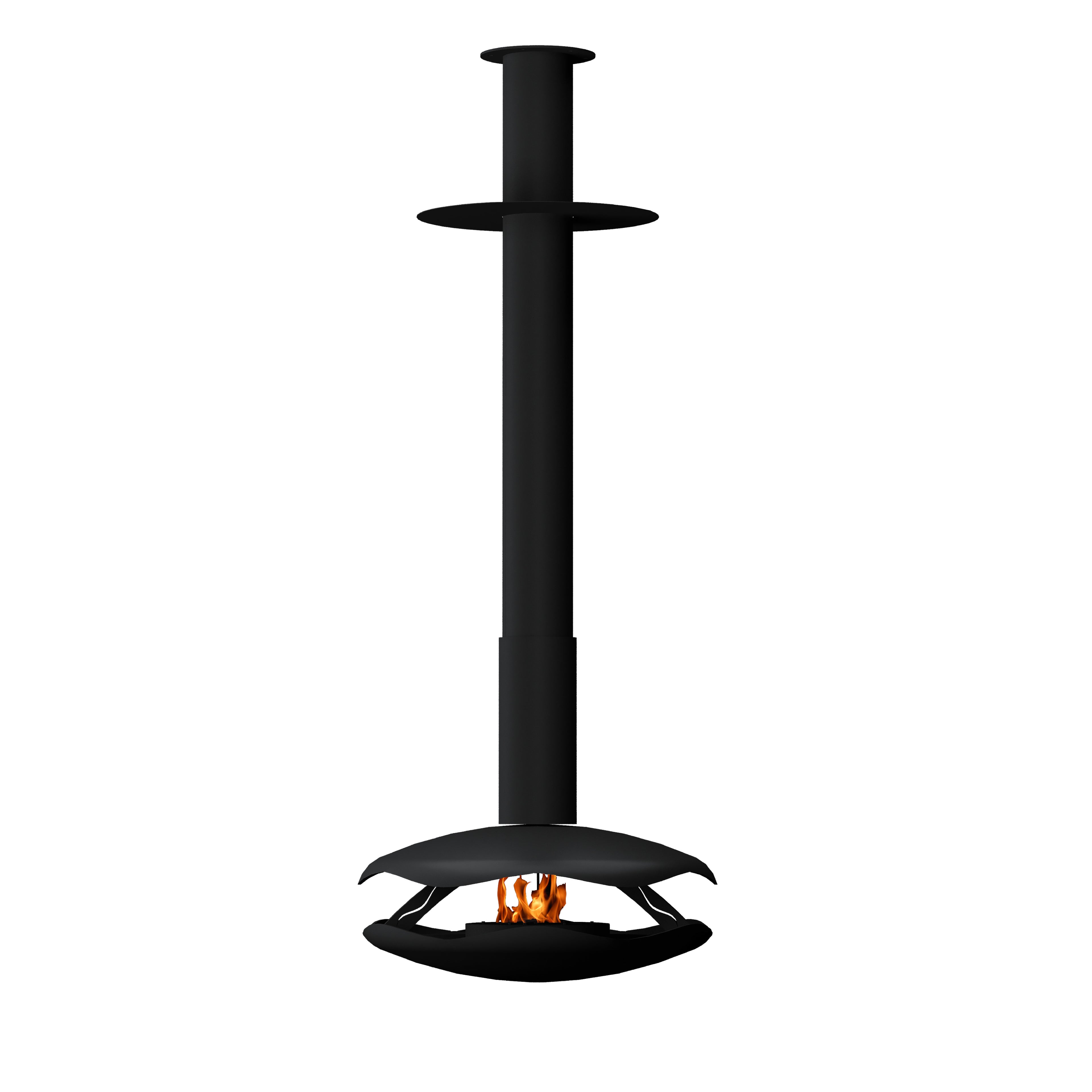 GlammFire Premium Perola Suspended Bioethanol Fireplace
