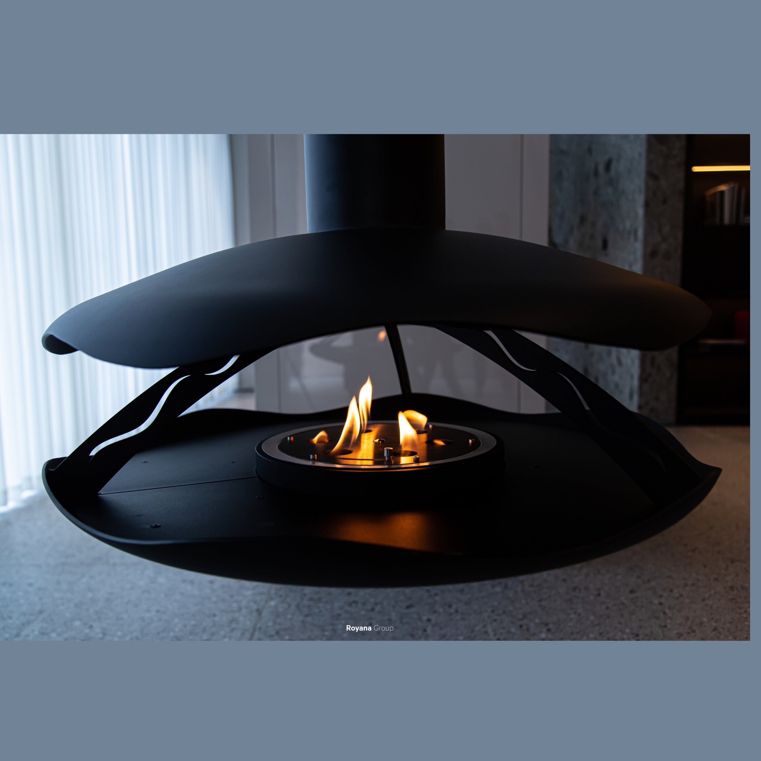 GlammFire Premium Perola Suspended Bioethanol Fireplace