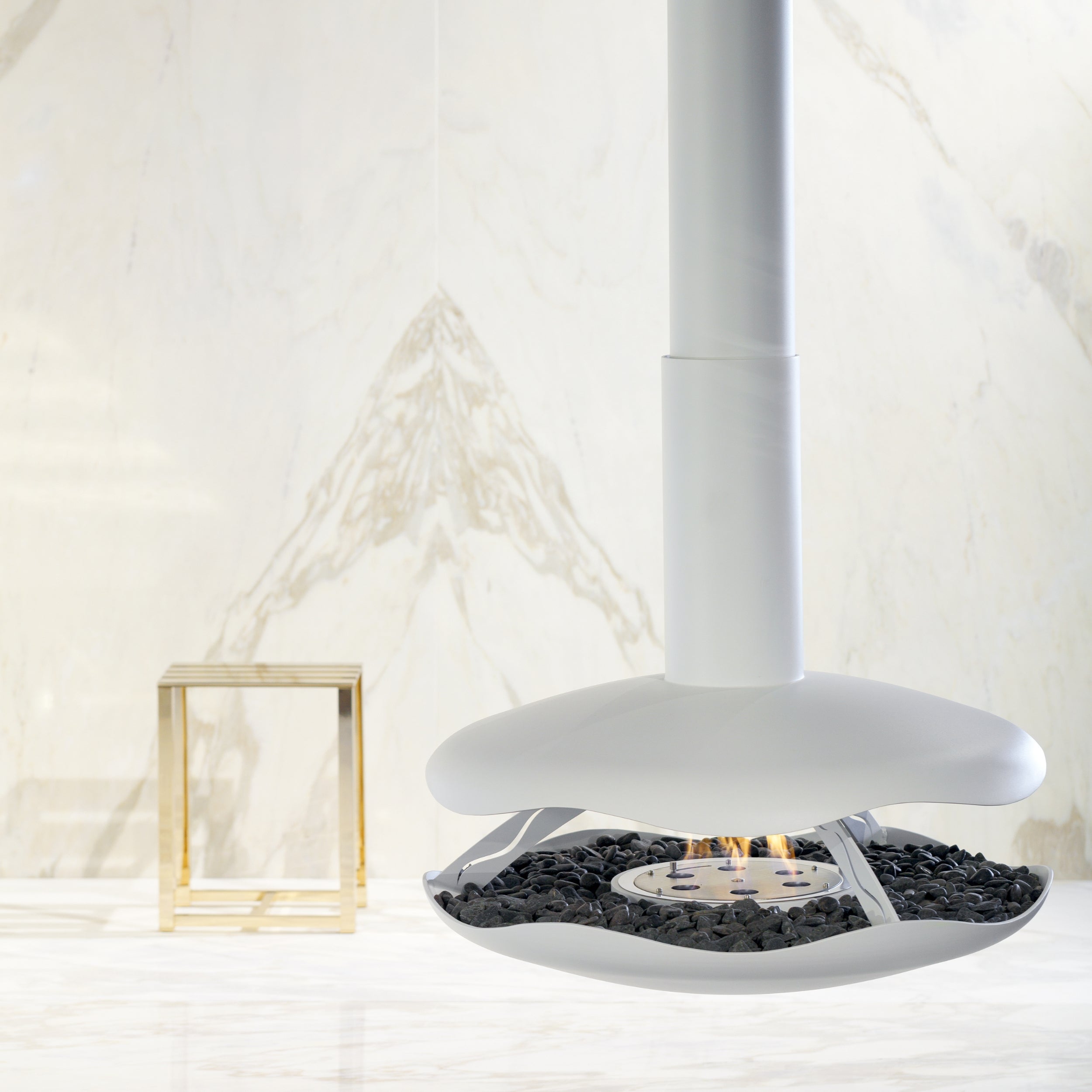 GlammFire Premium Perola Suspended Bioethanol Fireplace
