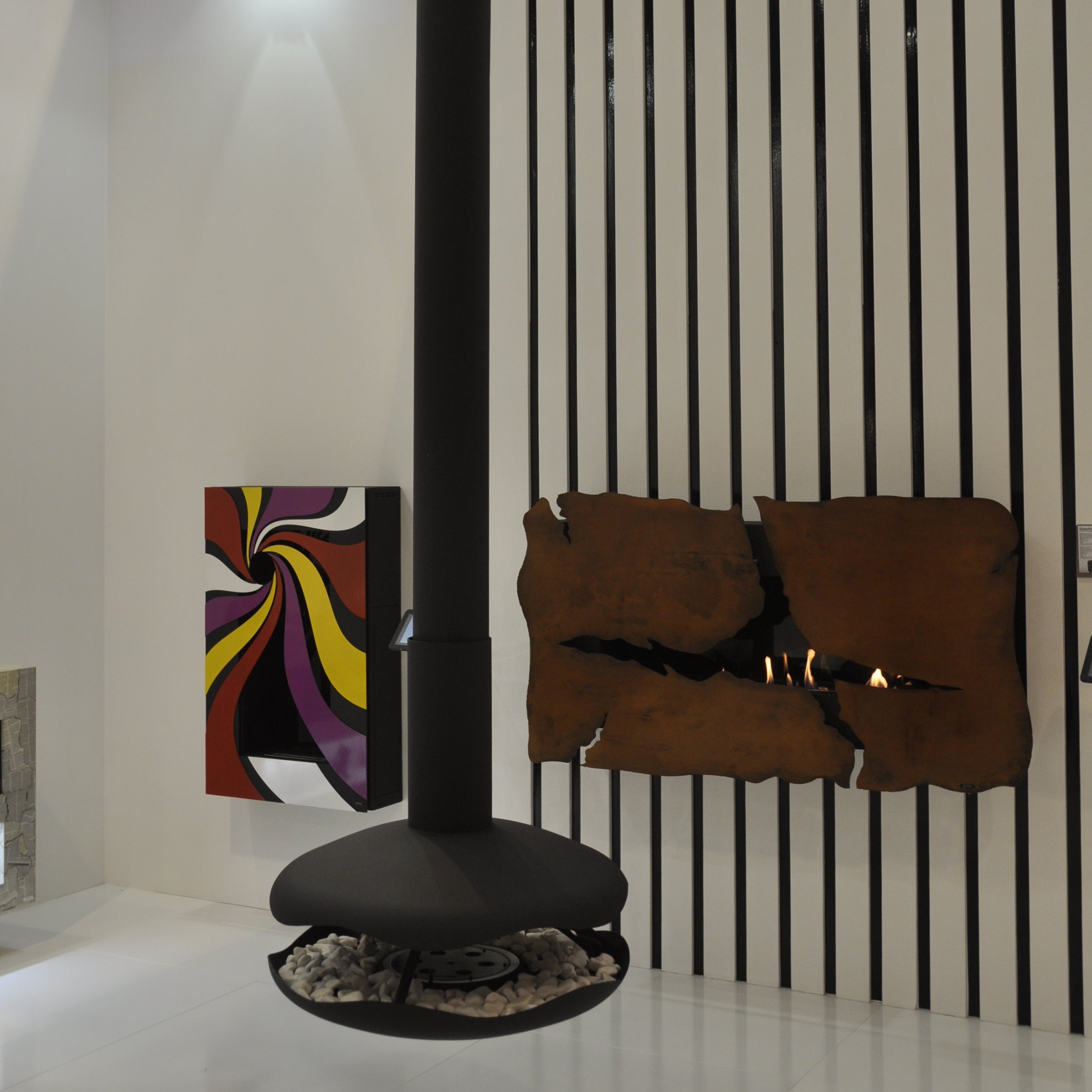 GlammFire Premium Perola Suspended Bioethanol Fireplace