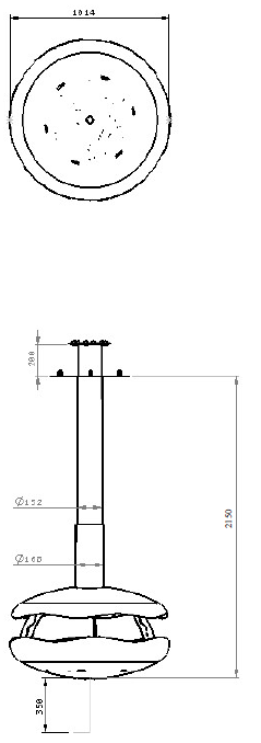 GlammFire Perola Plus Suspended Automatic Bioethanol Fireplace