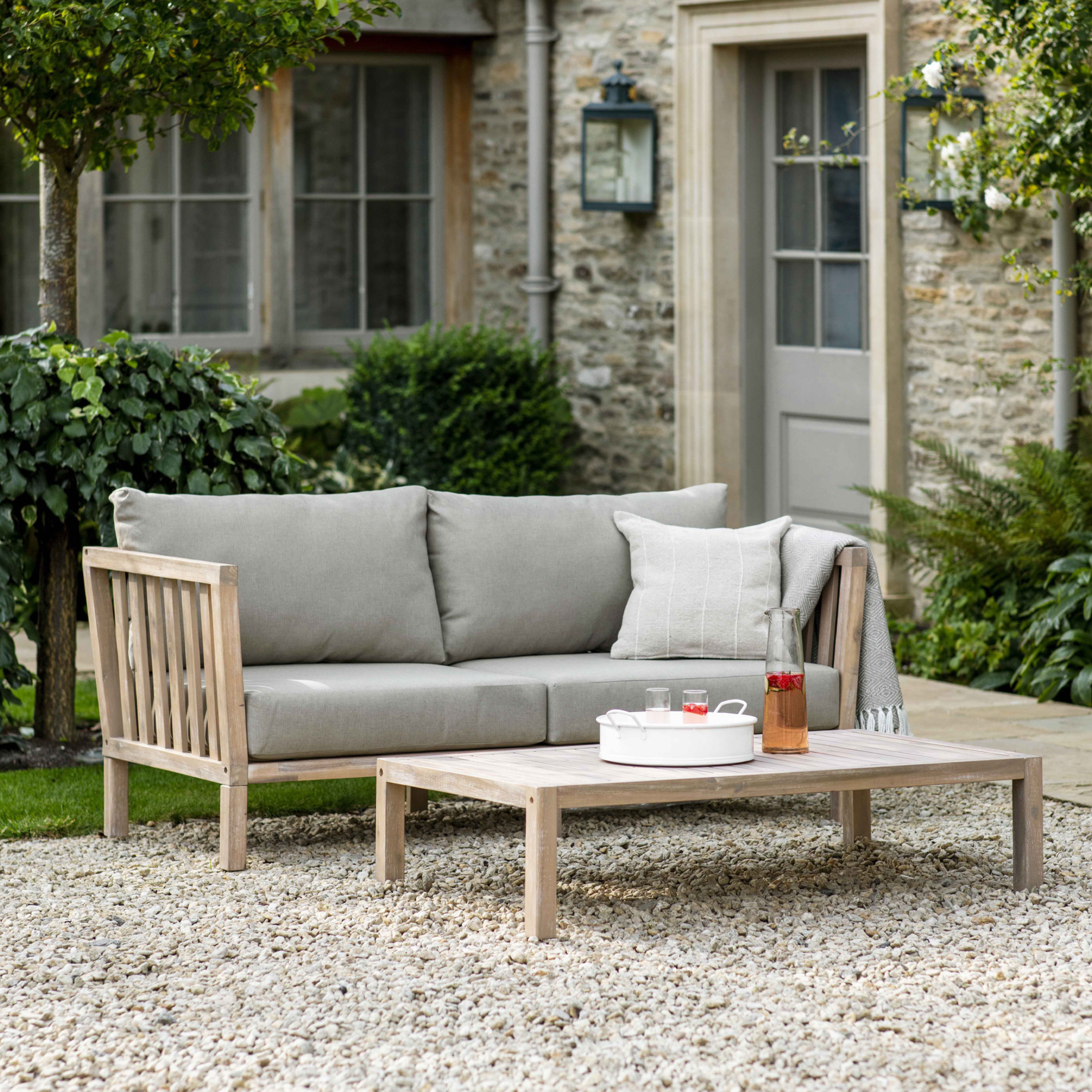 Porthallow Rectangular Coffee Table – Natural Acacia Wood